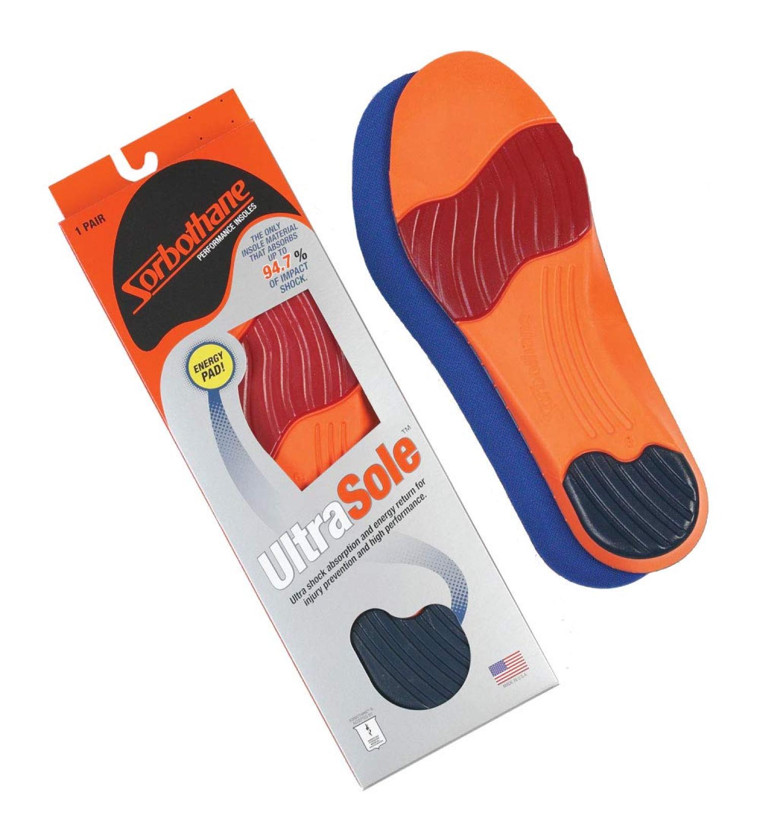 Sorbothane Ultra Sole Insoles for Men & Women | Size W 12 M 9.5-10.5 | Premium Comfort & Support - Buy Online on GoSupps.com