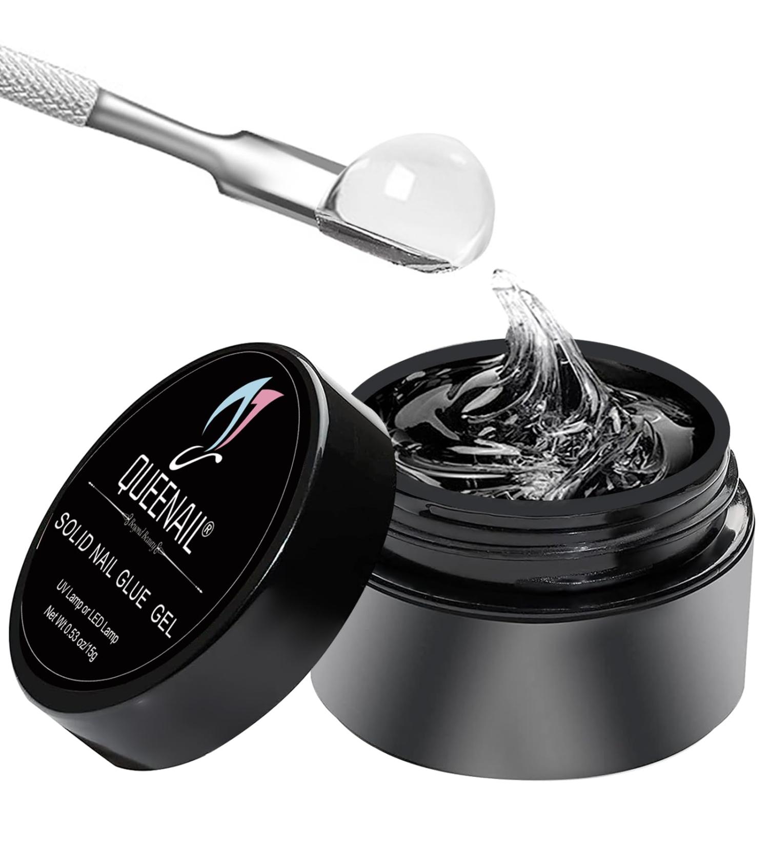 Solid Nail Gel Glue 15g UV Curing Required Solid Nail Gel Glue for Acrylic Nail Tips for Nails in - Buy Online on GoSupps.com