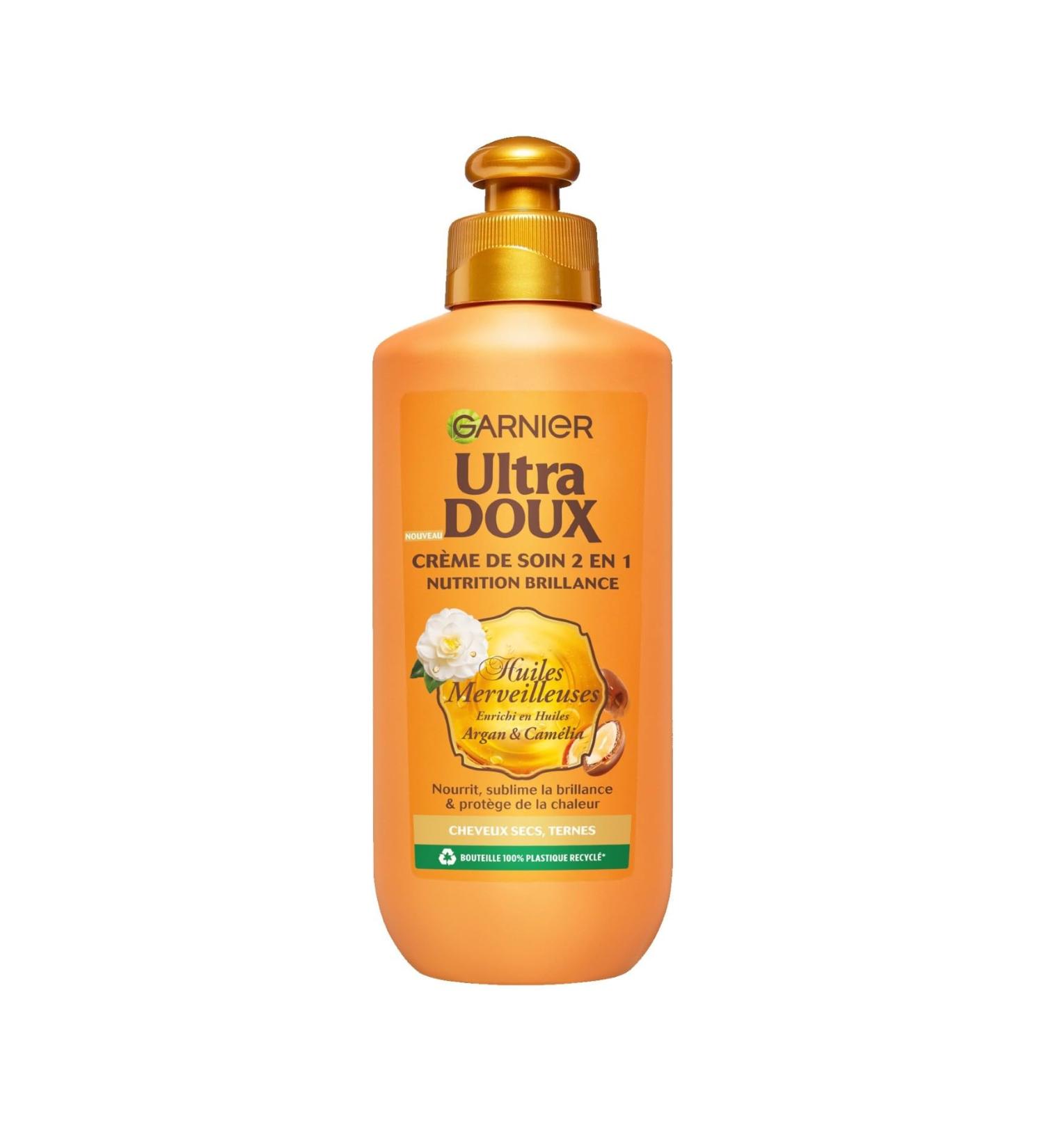 Garnier Ultra Doux Huiles Merveilleuses pour Cheveux Secs & Ternes - Cr me de Soin Nutrition Brillance - l'Huile d'Argan & de Cam lia - Homme & Femme - 200ml 200 ml (Lot de 1) Cr me de soin - Buy Online on GoSupps.com