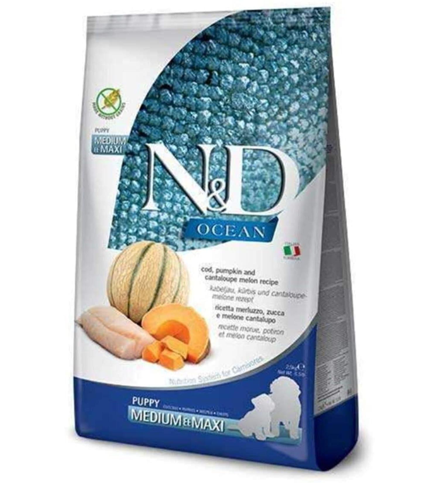N&D Ocean Dog COD Pumpkin and Cantaloupe Melon Puppy Medium & Maxi 2 5 KG - Buy Online on GoSupps.com
