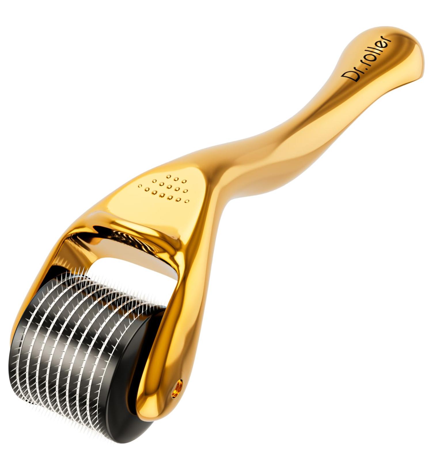 Dr.roller Derma Roller Derma Roller Hair Growth Men and Women Beard Roller for Growth 0.5mm Dermaroller Microneedling Roller for Wrinkles Stretch Marks Acne Spot Hair Loss (Gold) Gold 0.5MM - Buy Online on GoSupps.com