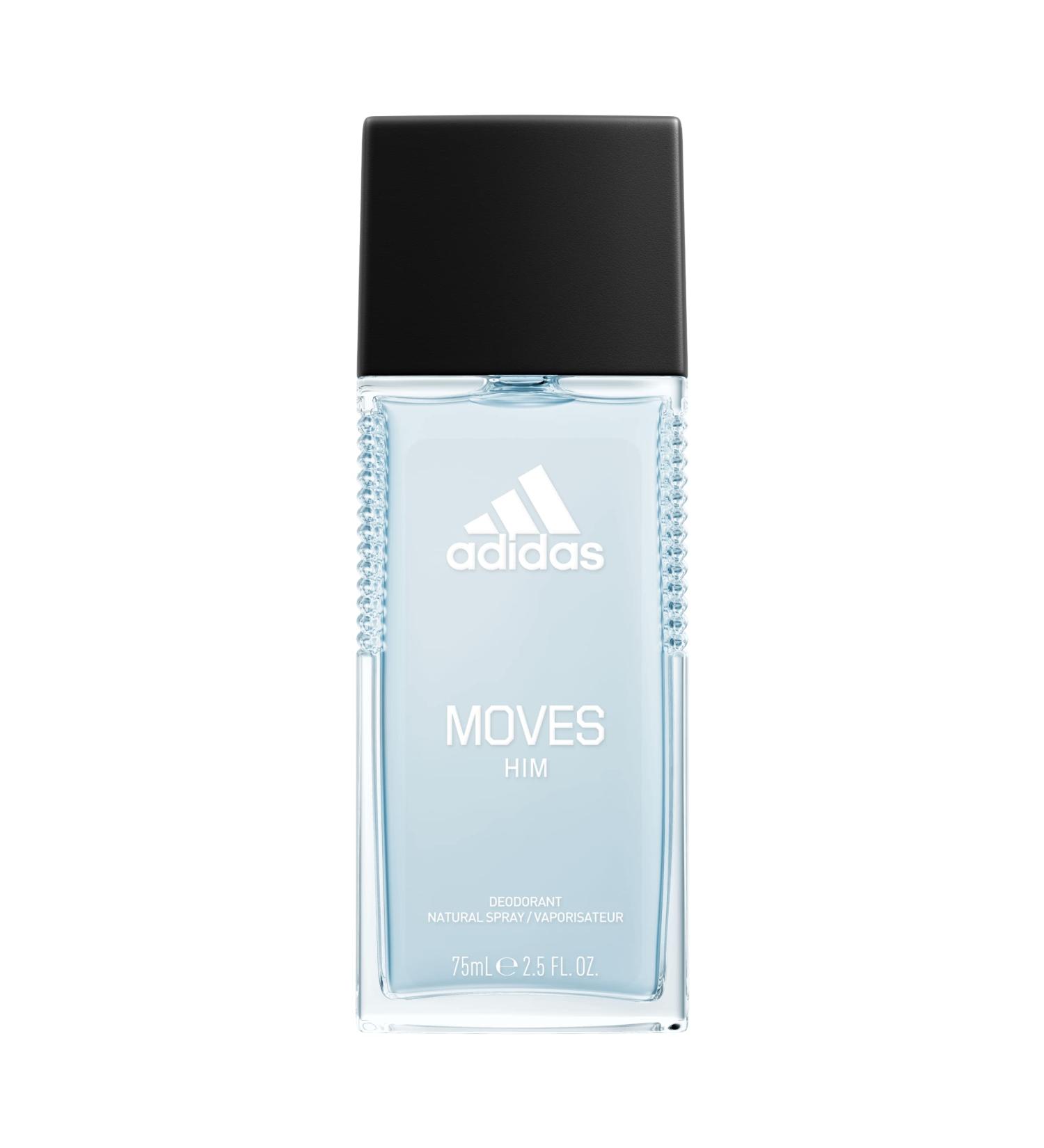 Adidas Moves for Him Body Fragrance for Men, 2.5 fl oz