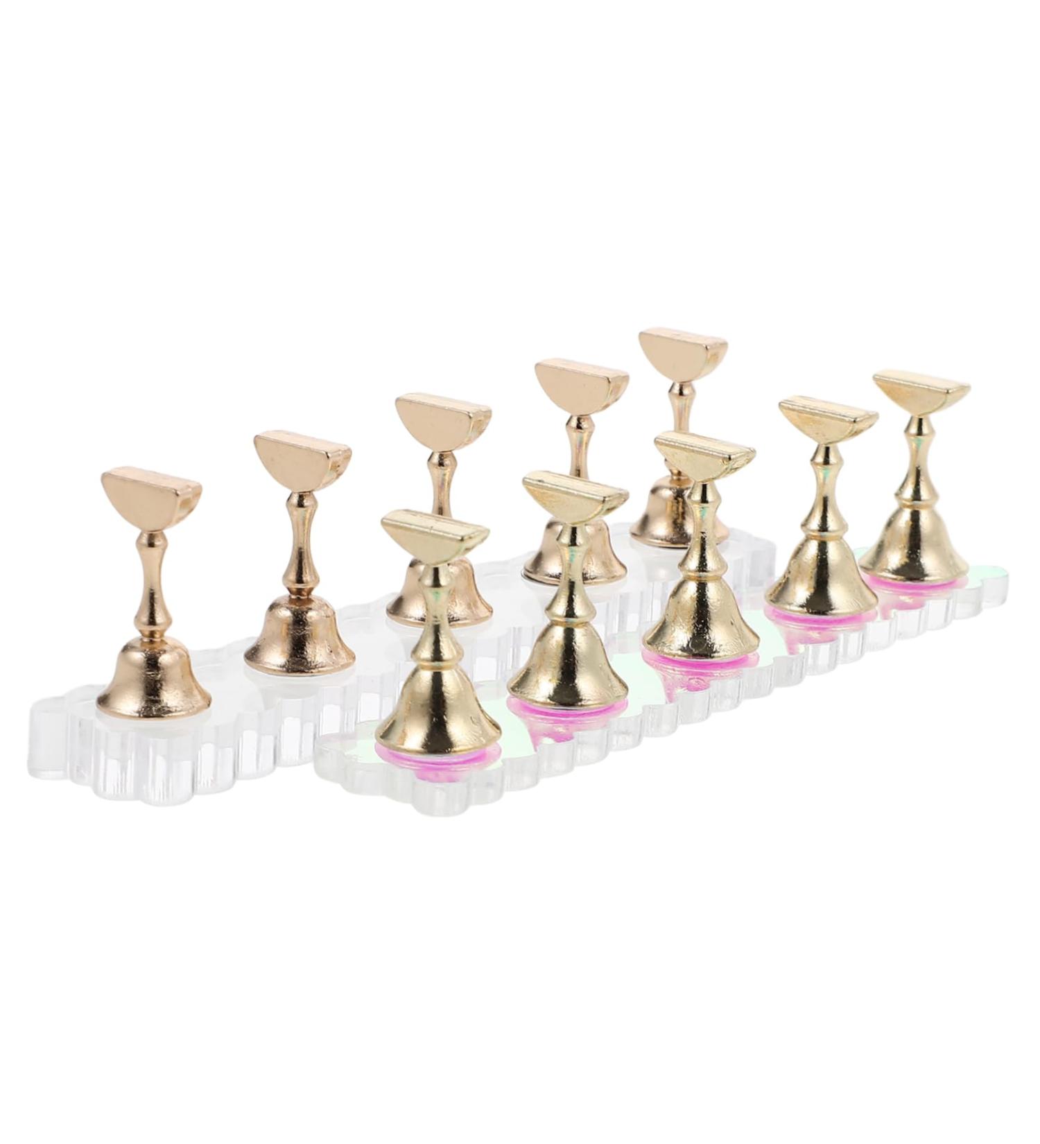 minkissy 2 Sets Nails Tools Show Rack Nail Holder Nail Supplies for Beginners Press on Nail Stand Fake Nail Stand Nail Stands for Press on Nail Art Kits Symphony Acrylic Nail Table - Buy Online on GoSupps.com