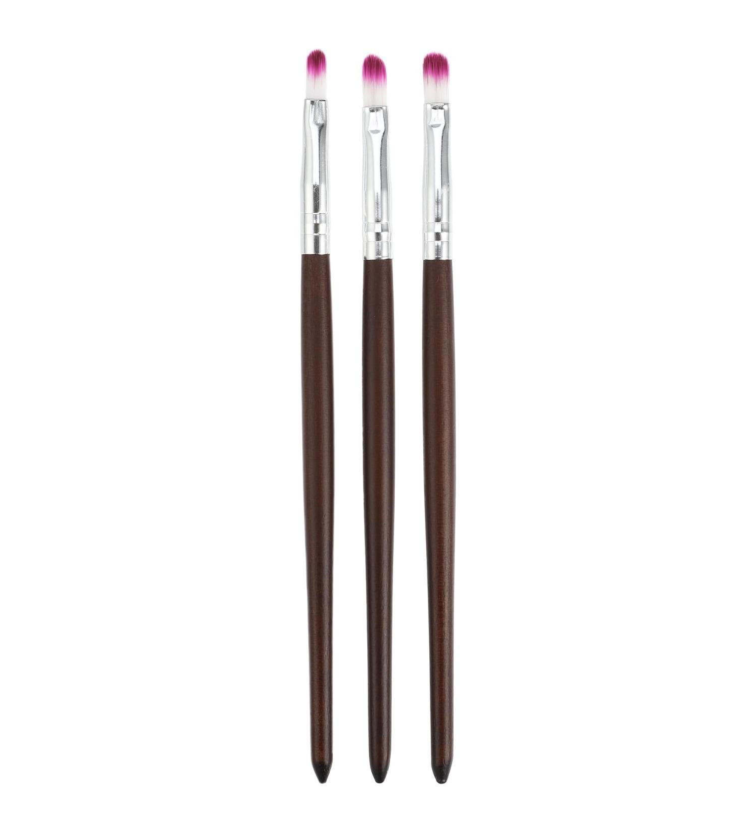 VOCOSTE 3pcs Makeup Brush Set | Professional Lip & Foundation Brushes | Wooden Handle | Best Makeup Tools for Flawless Application - Buy Online on GoSupps.com