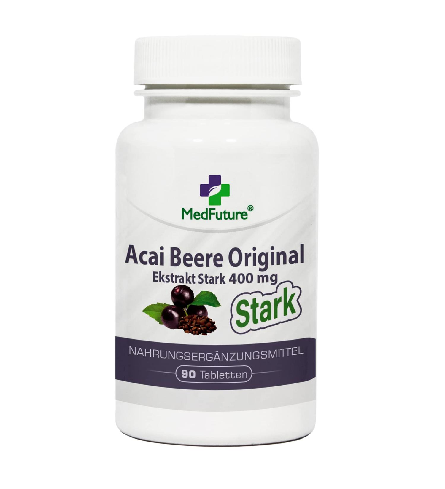 Buy Acai Berry Strong Extract 90 Tablets - Premium Health Supplement for Energy & Antioxidants | International Shipping Available - Buy Online on GoSupps.com