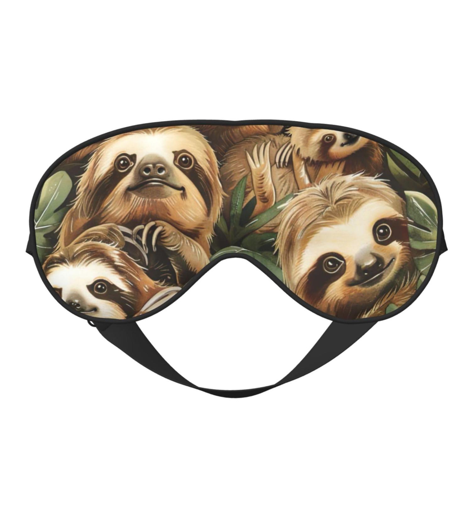 SSIMOO Cute Sloth Soft Sleep Eye Mask | Breathable Travel Eye Patch for Women | Ideal for Relaxation & Sleep - Buy Online on GoSupps.com
