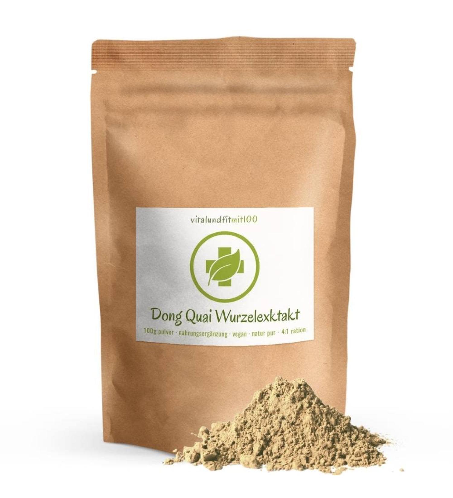 Dong Quai Root Extract Powder 100g | High-Dose Natural Vegan Supplement | GMO-Free Herbal Remedy - Buy Online on GoSupps.com