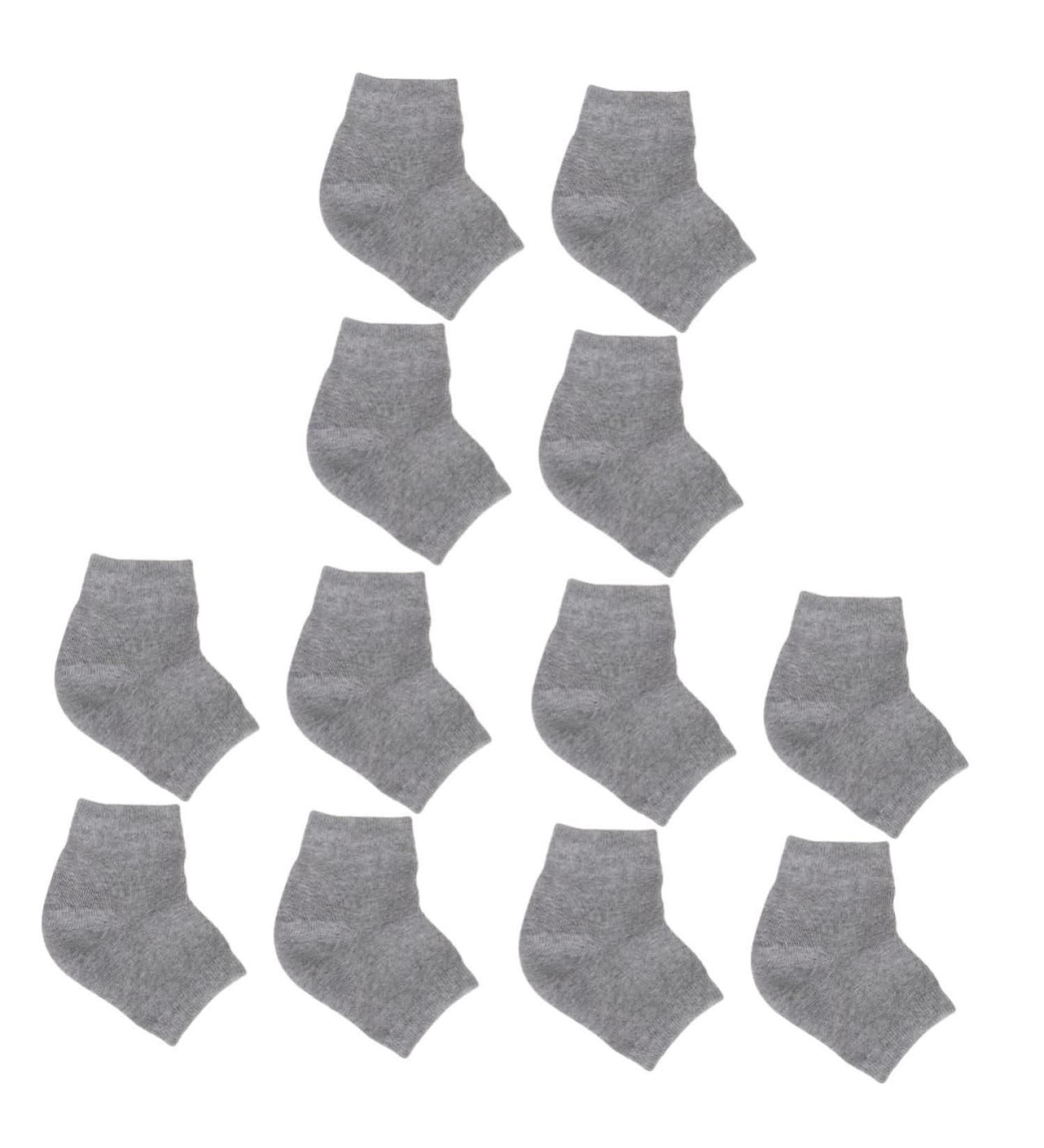 Healeved 6 Pairs Moisturizing Gel Socks Heel Sleeves Protectors Anti-Crack Socks Toeless Spa Socks Foot Socks Crack Heel Socks Spa Gel Socks Men and Women Pink Ordinary Casual Socks - Buy Online on GoSupps.com