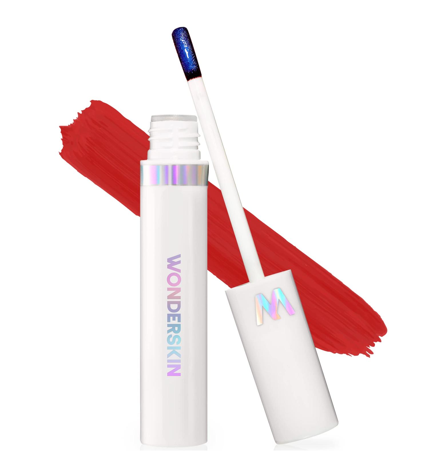 Wonderskin Wonder Blading Lip Stain Masque - Long-Lasting Waterproof Red Lip Tint - Transfer-Proof Lip Makeup (Hayley Masque) - Stain & Go - Buy Online on GoSupps.com