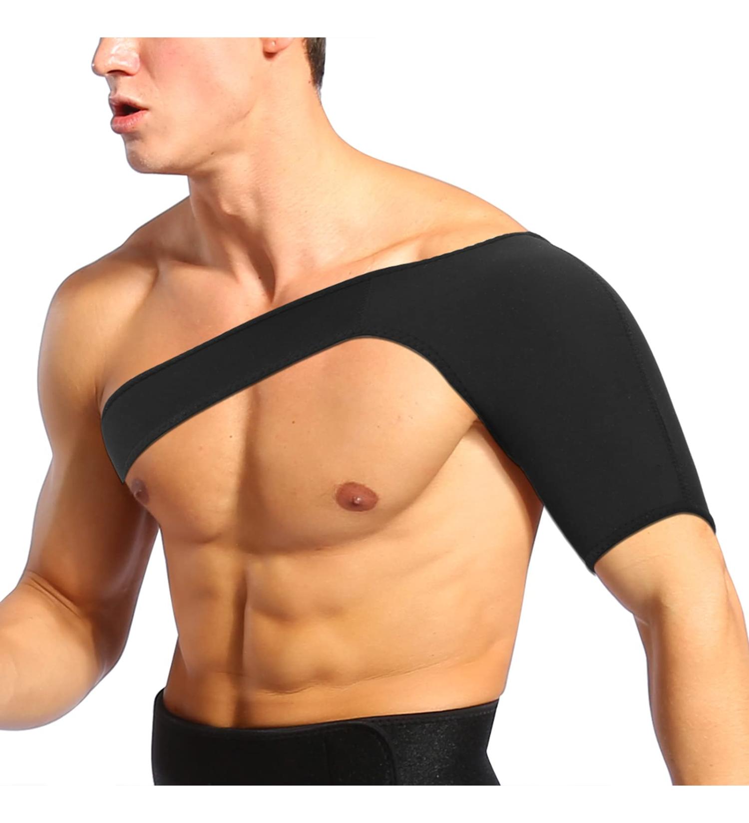 Adjustable Shoulder Brace for Recovery | Pain Relief Support Strap for Men & Women - XL 50-55cm - Buy Online on GoSupps.com