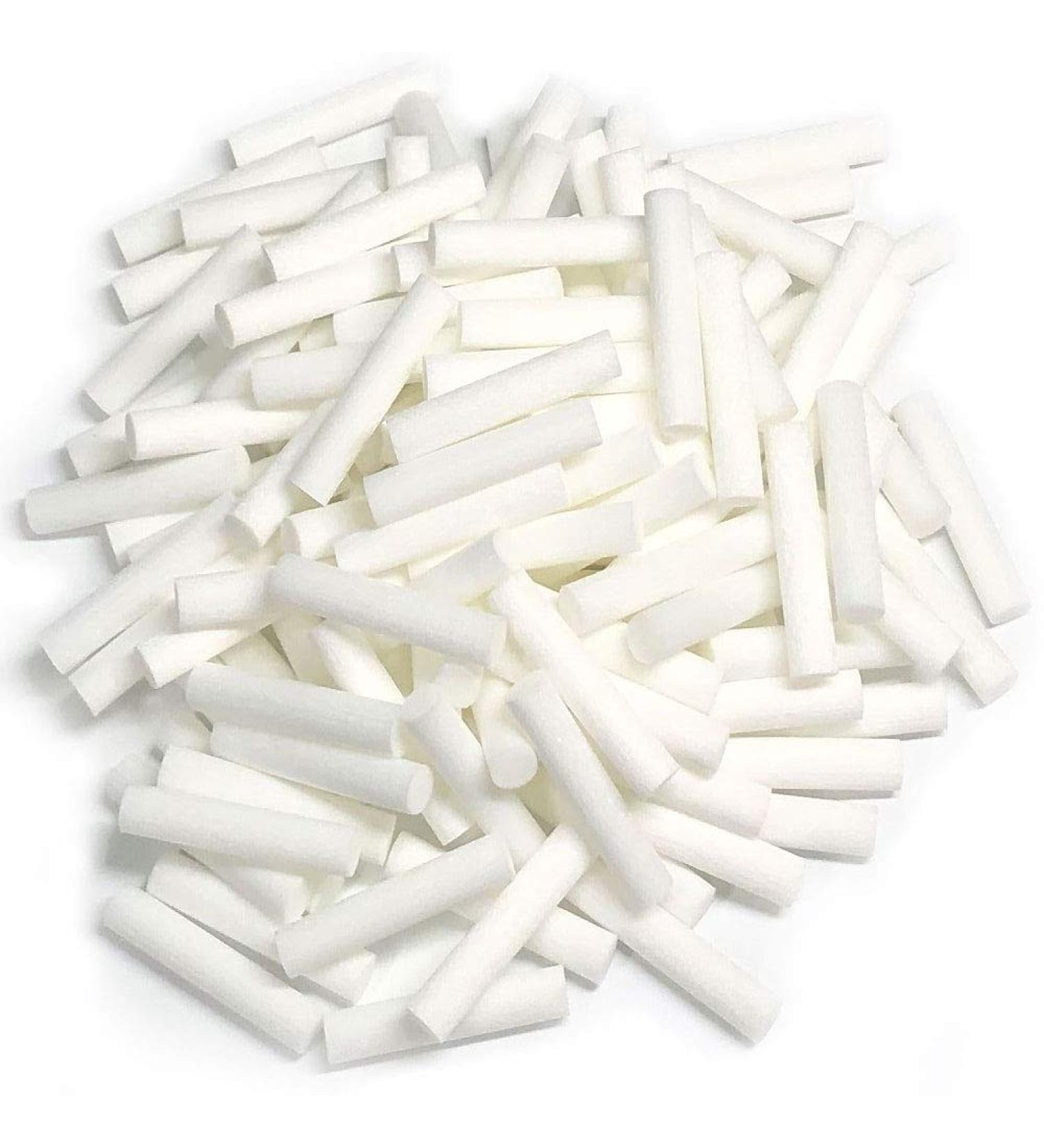 Zison 110 pieces of cotton for essential oil inhaler replacement kit absorbent cotton 4 cm (1 5/8 inches) empty nose sticks or ethereal oils inhalators