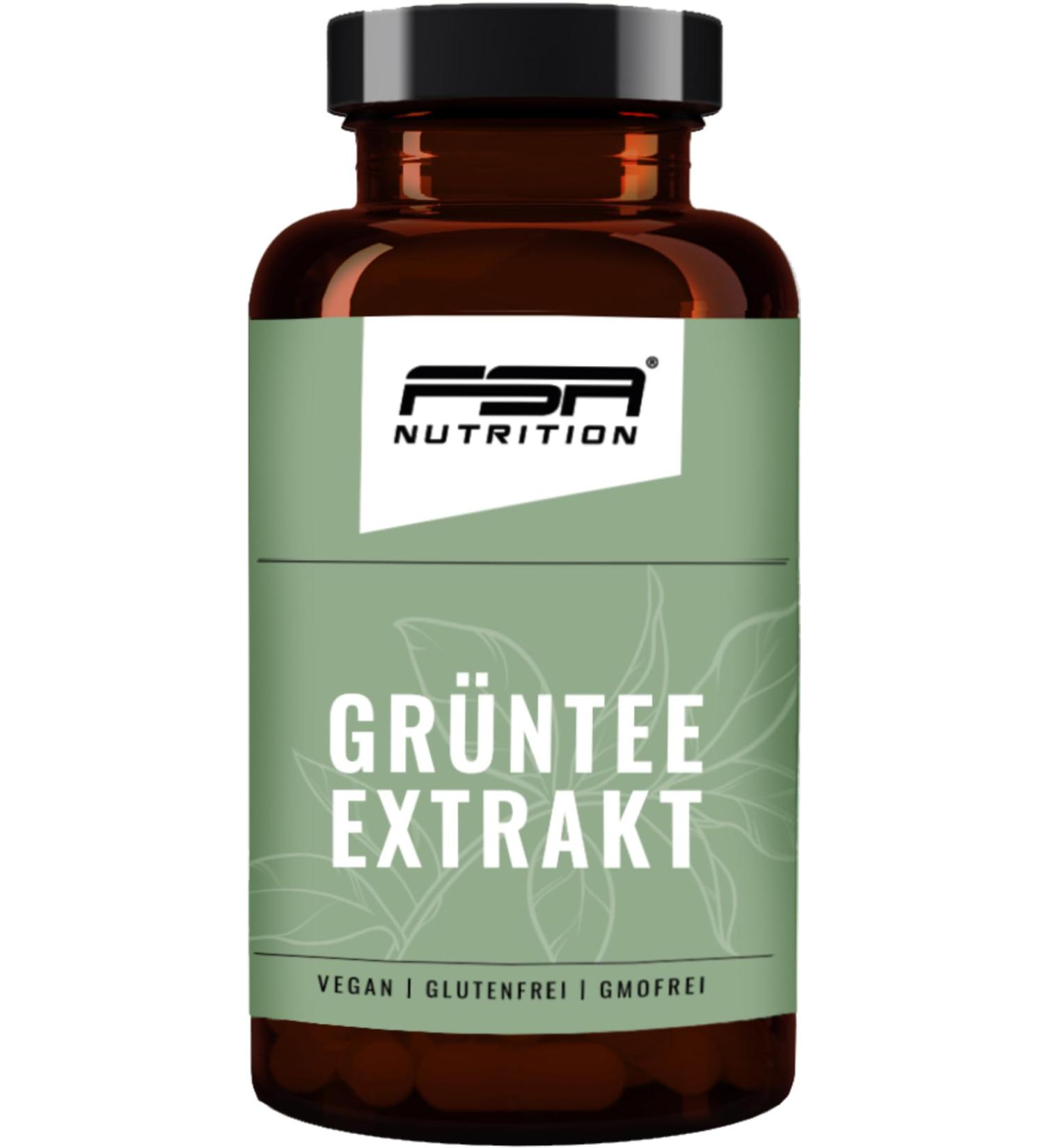 Premium Green Tea Capsules - 1998 mg Pure Extract 180 Vegan Capsules in Glass Box - 60-Day Supply Additive-Free Lab Tested | FSA Nutrition - Buy Online on GoSupps.com