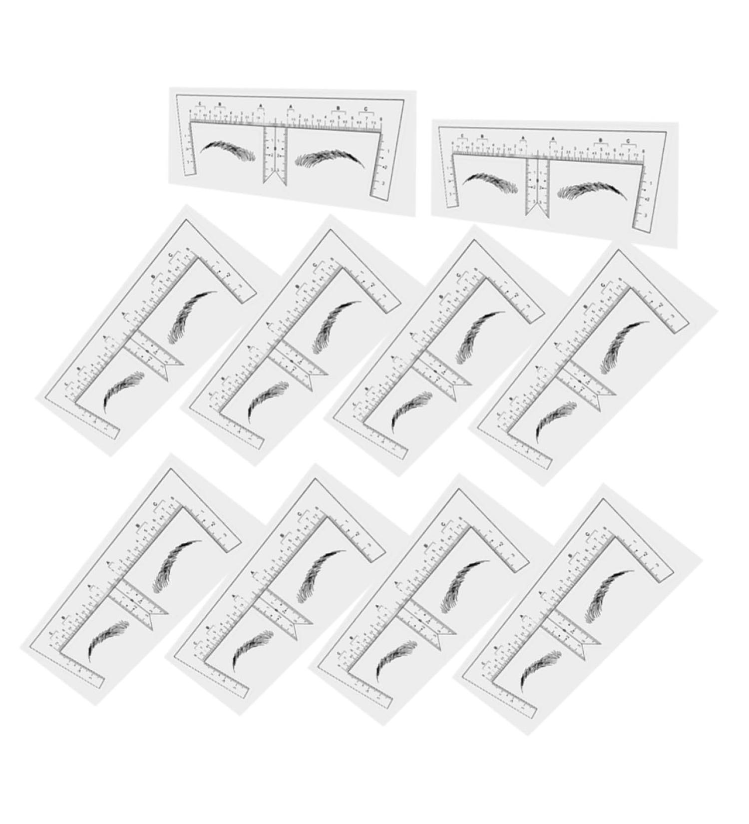 Didiseaon 10pcs Eyebrow Design Ruler Tools Eyebrow Shaping Template Eyebrow Ruler Drawing Tool Disposable - Buy Online on GoSupps.com