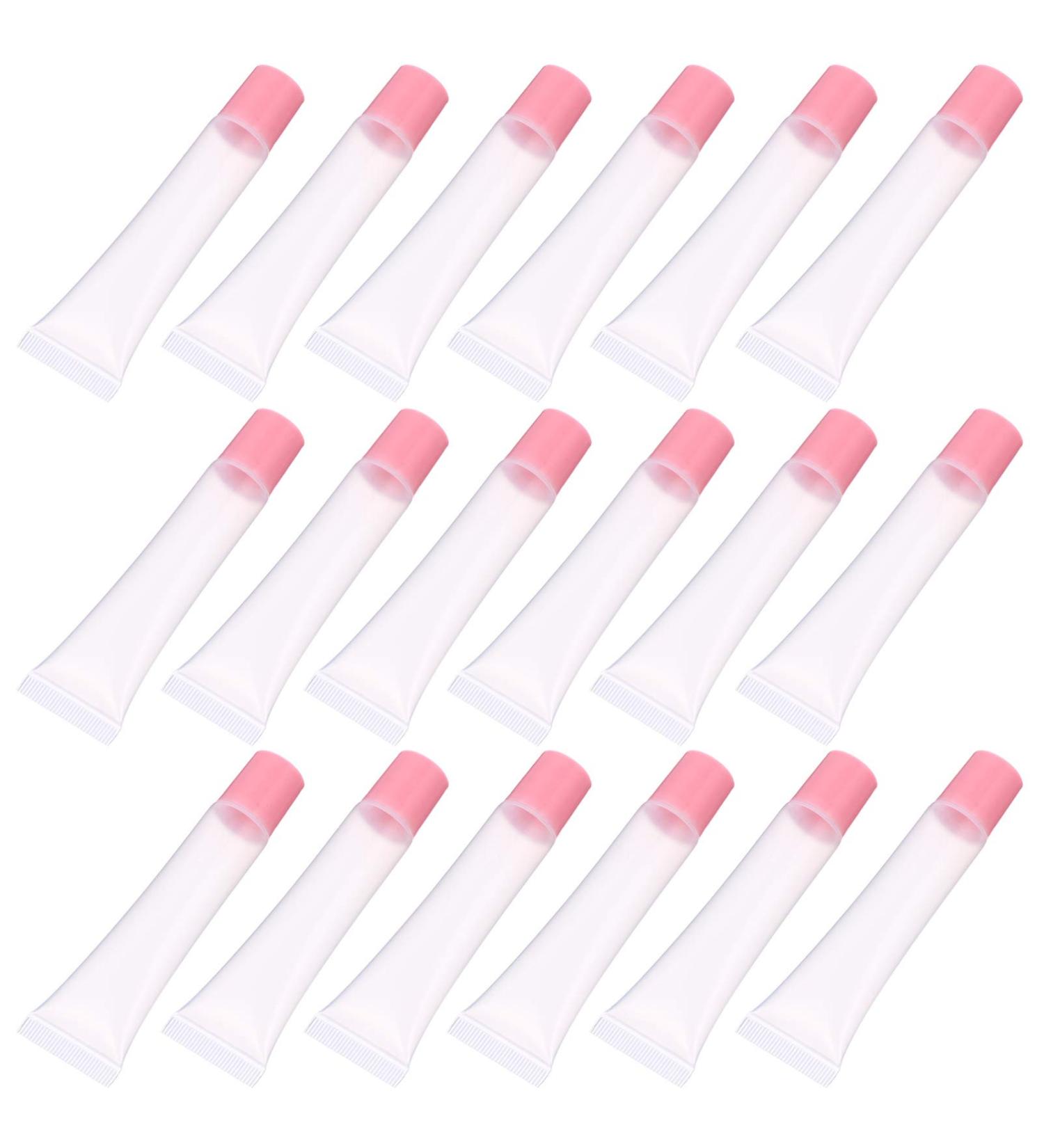 FRCOLOR 15ml Empty Lip Gloss Tubes - Refillable Squeeze Tubes (50pcs Rose Pink) for DIY Beauty - Buy Online on GoSupps.com