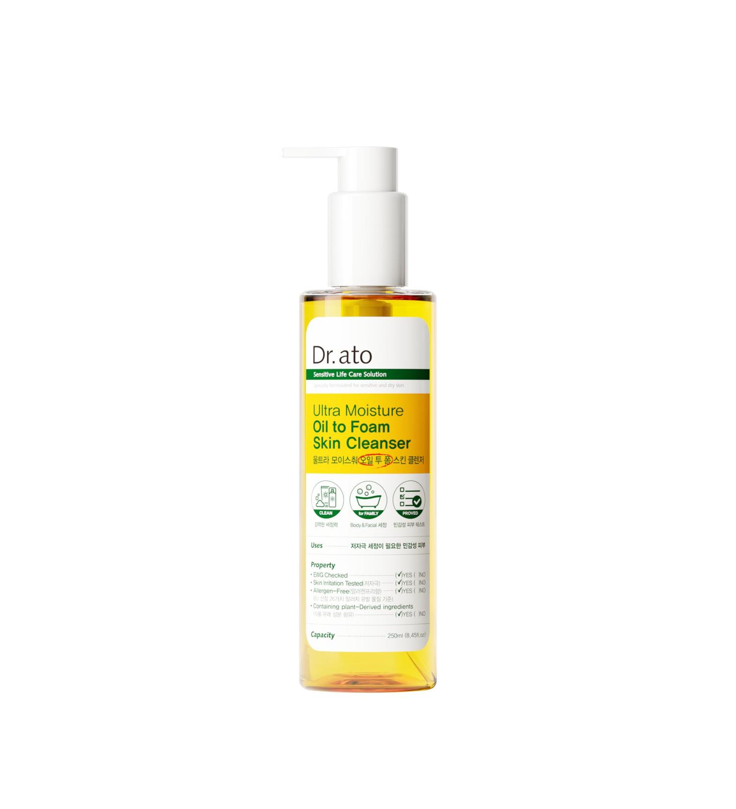 Dr.ato)Ultra Moisture Oil to Foam Cleanser 250ml Moisture Mild Cleanser - Buy Online on GoSupps.com