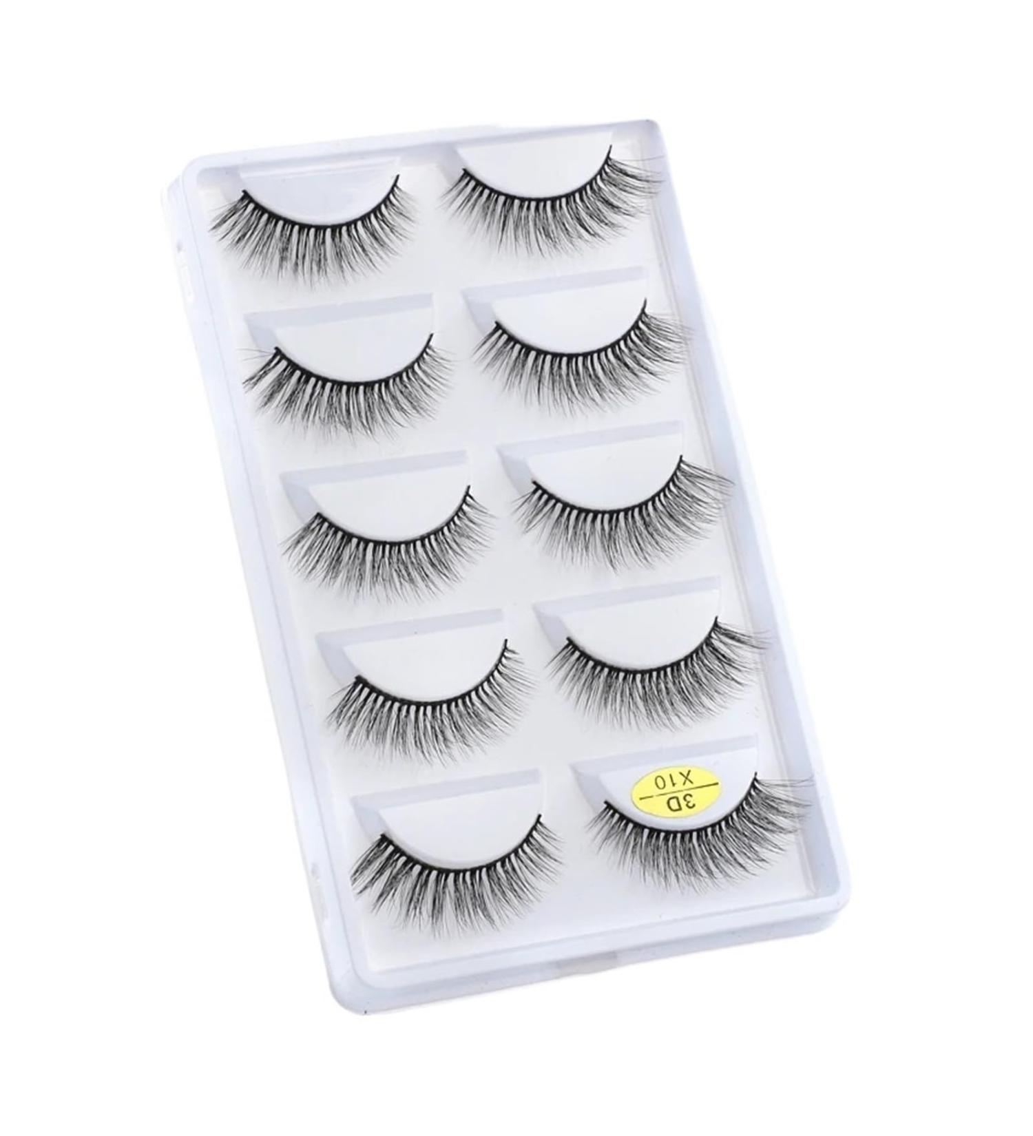 UAMOU Mink Eyelashes 10/50/100 Boxes Wispy 3D Mink Lashes Makeup Natural Long Volume False Eyelashes Bulk Faux Cils Custom Cheerfully (Color : 5 Pairs X10 Size : 50 Boxes) - Buy Online on GoSupps.com
