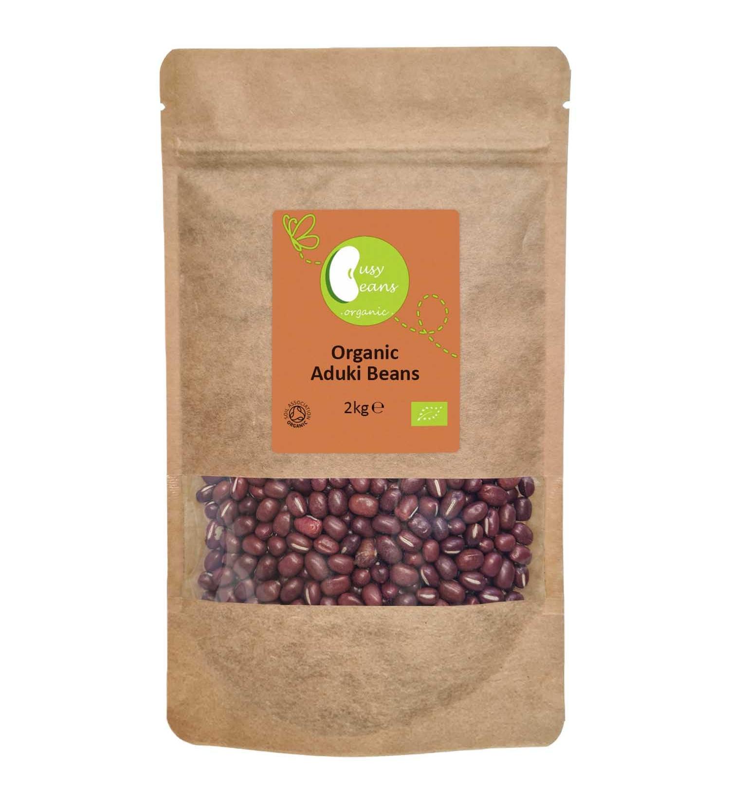 Organic Aduki Beans | Certified Organic | by Busy Beans Organic (2kg) - Buy Online on GoSupps.com