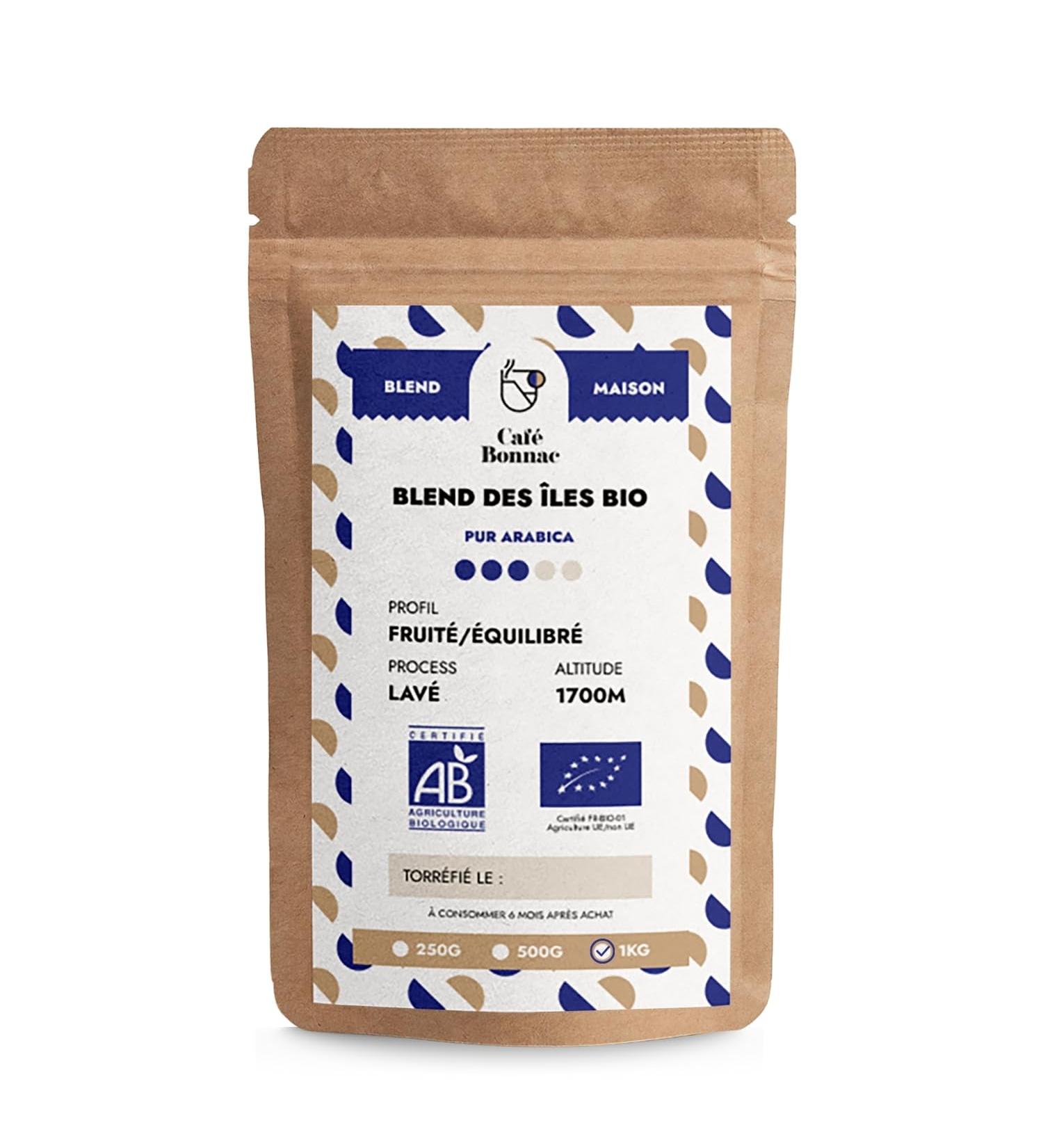  cafe bonnac Bonnac Coffee Ground Coffee Blend of the Islands 1kg | 100% Arabica | Notes of Vanilla Cocoa and Tropical Fruits | Artisan Roasting | Compatible with Filter French Press & Gentle Brewing Methods - Buy Online on GoSupps.com