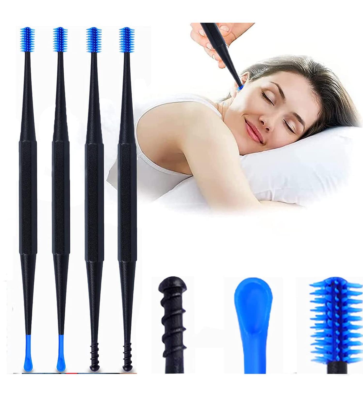 4pcs Q Grips Earwax Remover Spiral Kit - Reusable & Washable Silicone Tips for Deep Cleaning - Buy Online on GoSupps.com