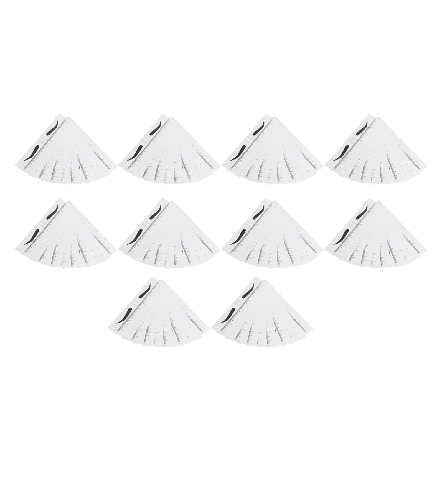 Disposable Eyebrow Stencil Ruler with Adhesive Easy to Use Microblading Template for Eyebrow Shape Design - Buy Online on GoSupps.com