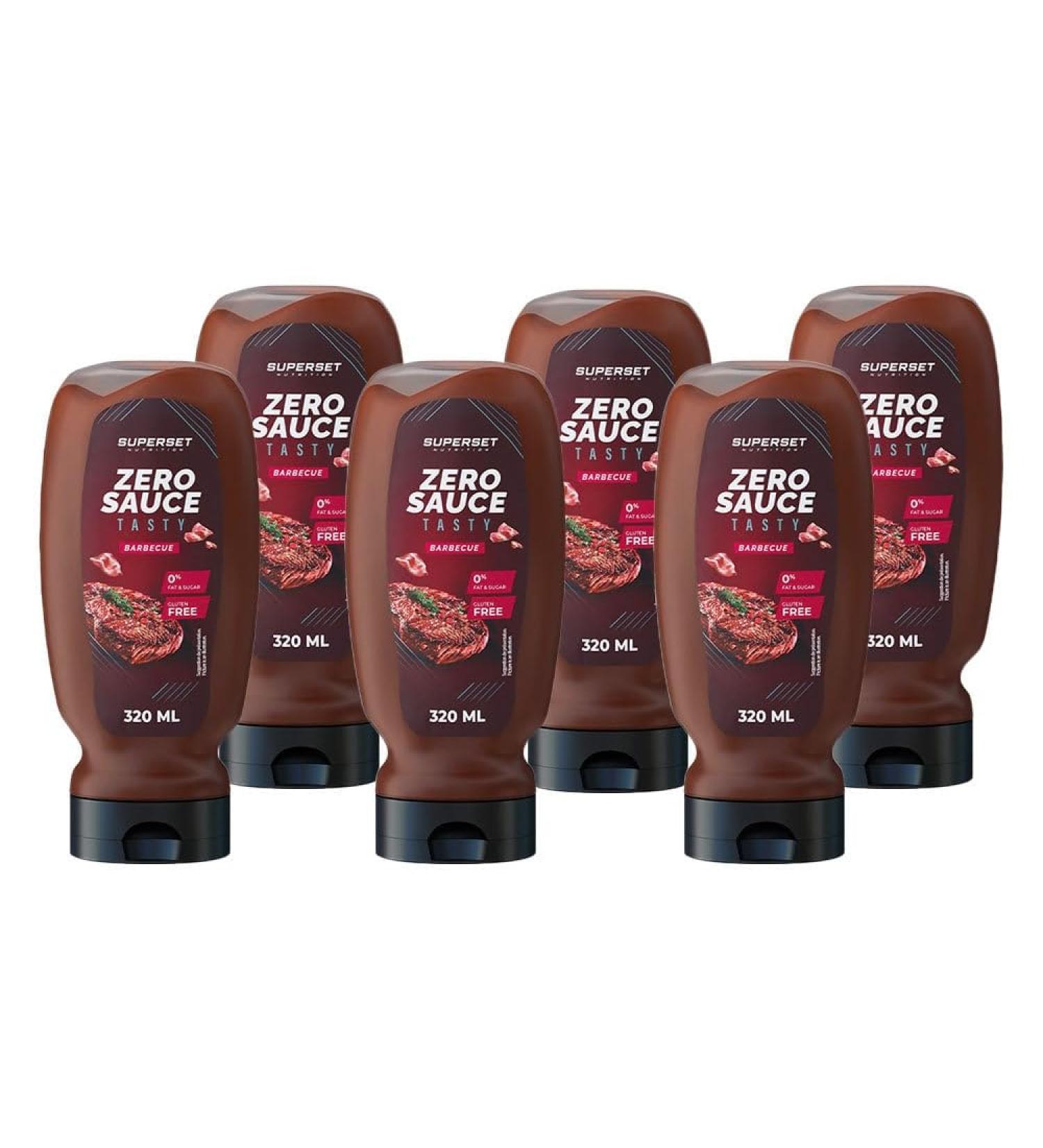 Superset Nutrition | Tasty Zero Sauce (6x320ml) | Zero Sauces | Ultra Gourmet Zero Calorie Sauces - Barbecue - Buy Online on GoSupps.com