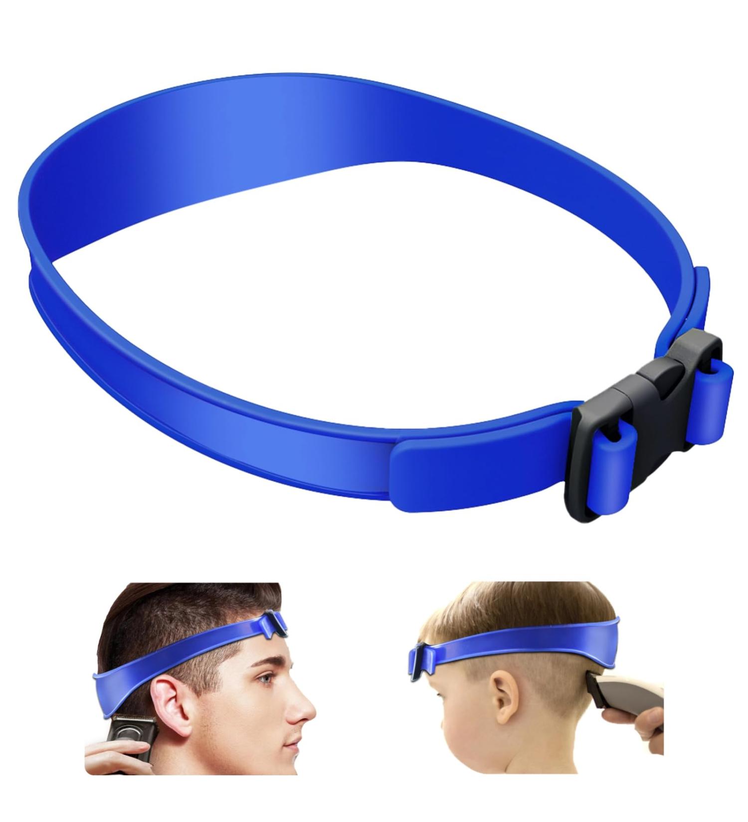 Fade Guide for Men Haircut - Adjustable Silicone Hair Trimming Template for DIY Home Cuts - Blue - Buy Online on GoSupps.com