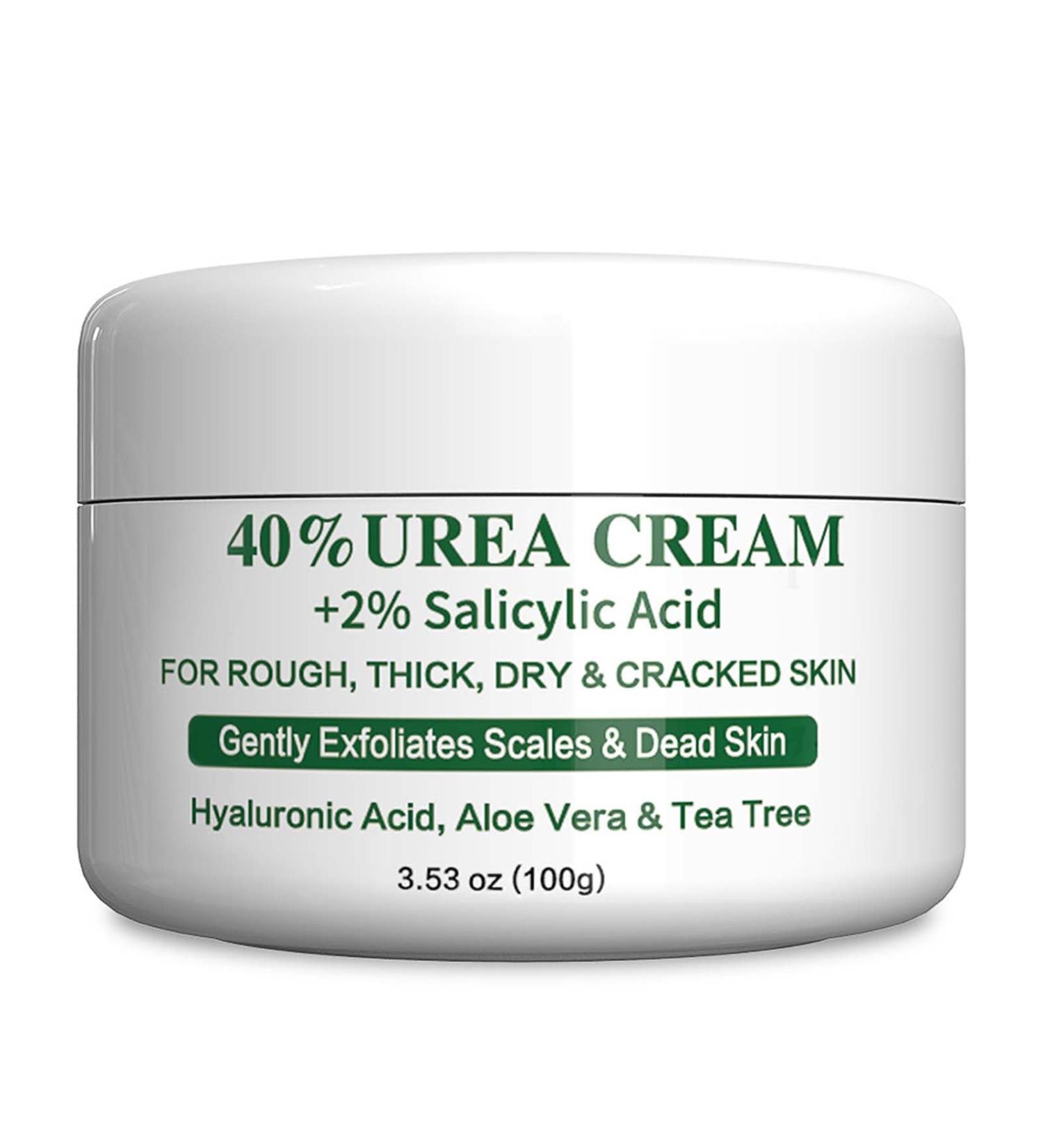Urea Foot Cream - 42% Foot Cream for Cracked Heels and Dry Skin - Deep Moisturizing Aloe Vera Tea Tree Ingredient Treatment - Maximum Strength Urea Cream for Callused Rough Skin - Buy Online on GoSupps.com
