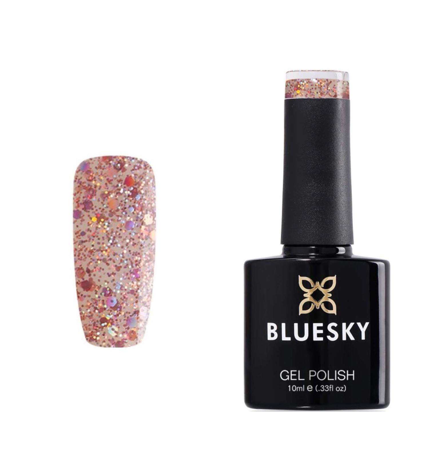 Bluesky PINK GLITTER MULTI COLOURED HOLOGRAPHIC S17N MARTINI KISS Nail Gel Polish UV LED Soak Off 10ml - Buy Online on GoSupps.com