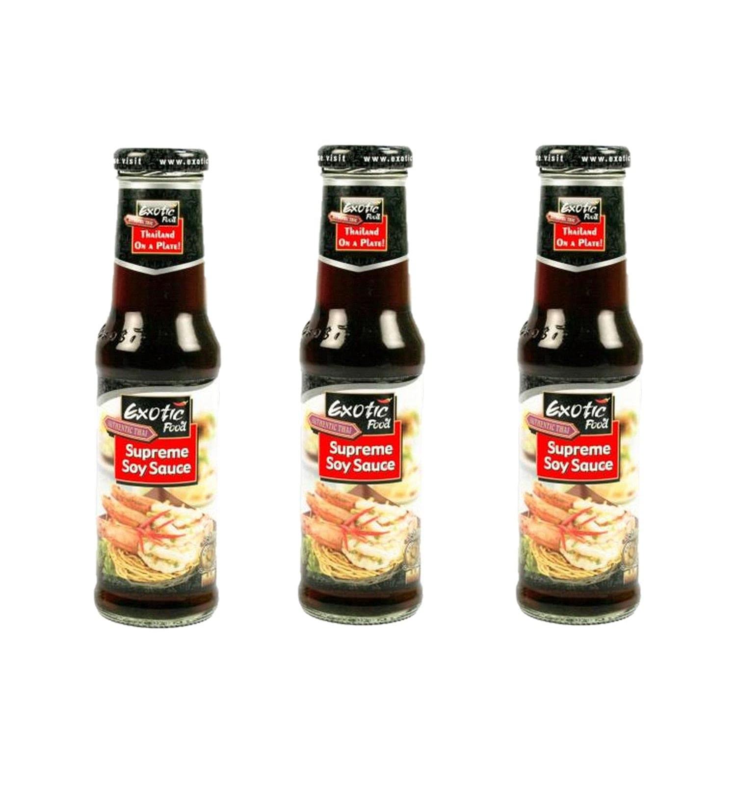 Exotic Food Pack of 3 Supreme Soy Sauce - 250ml Bottle