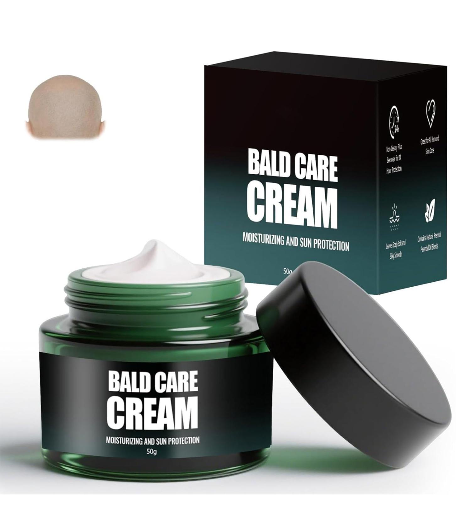 Uzionie Natural bald cream for men head lotion for bald skin skin care scalp cream postshave moisturizing scalp care natural antishine effect - Buy Online on GoSupps.com