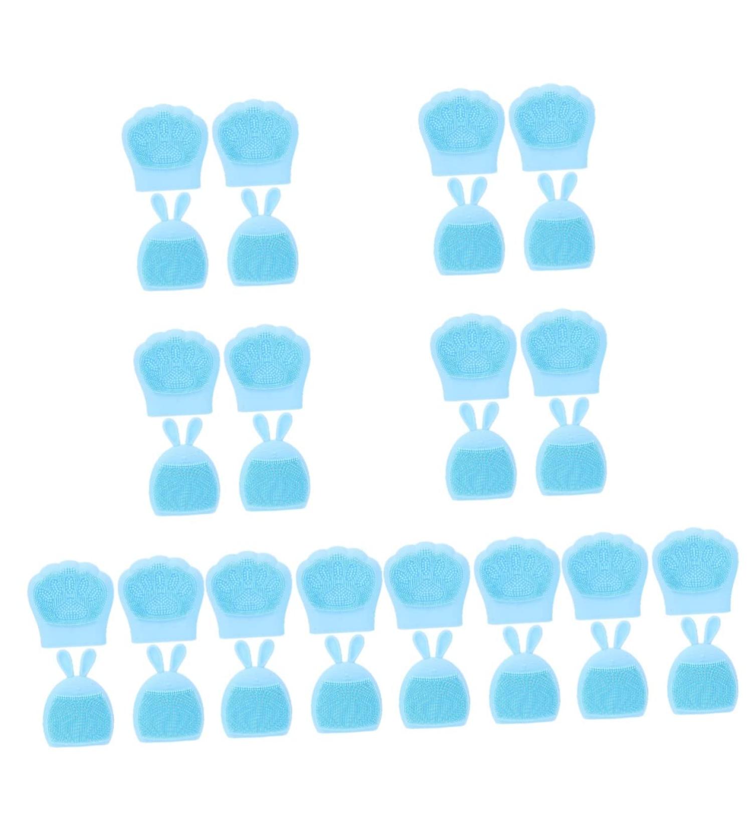 minkissy 32 Pcs Rabbit Ears Facial Brush Lady Facial Brush Skin Care Brush Facial Cleansing Tool Portable Massager Beauty Care Brush Silicone Brush Silica Gel Handheld Miss Light Bluex8pcs 7.5x7.5cmx8pcs - Buy Online on GoSupps.com