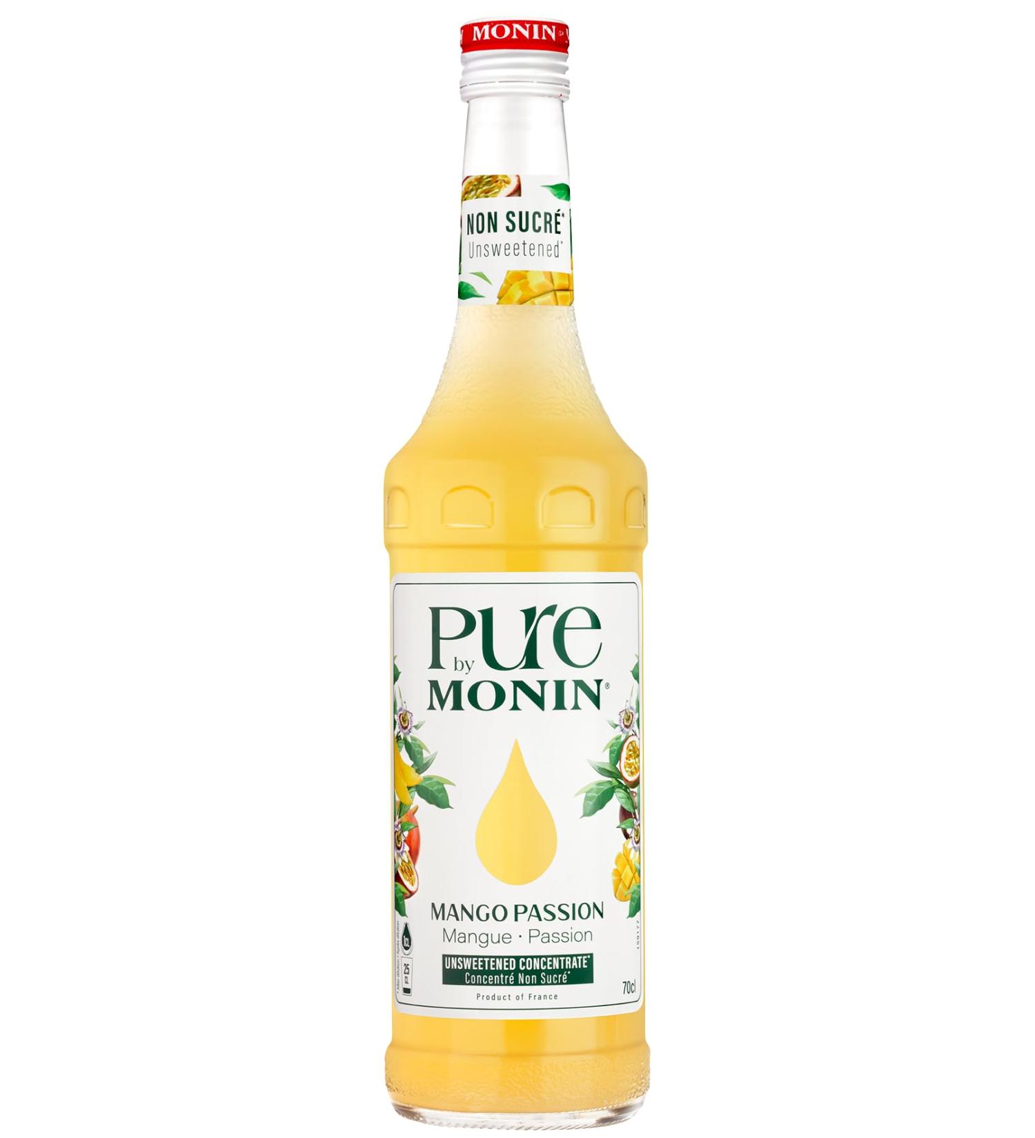 Pure by Monin Mango Passion For Sugarless or Low Sweetened Drinks 70cl - Buy Online on GoSupps.com