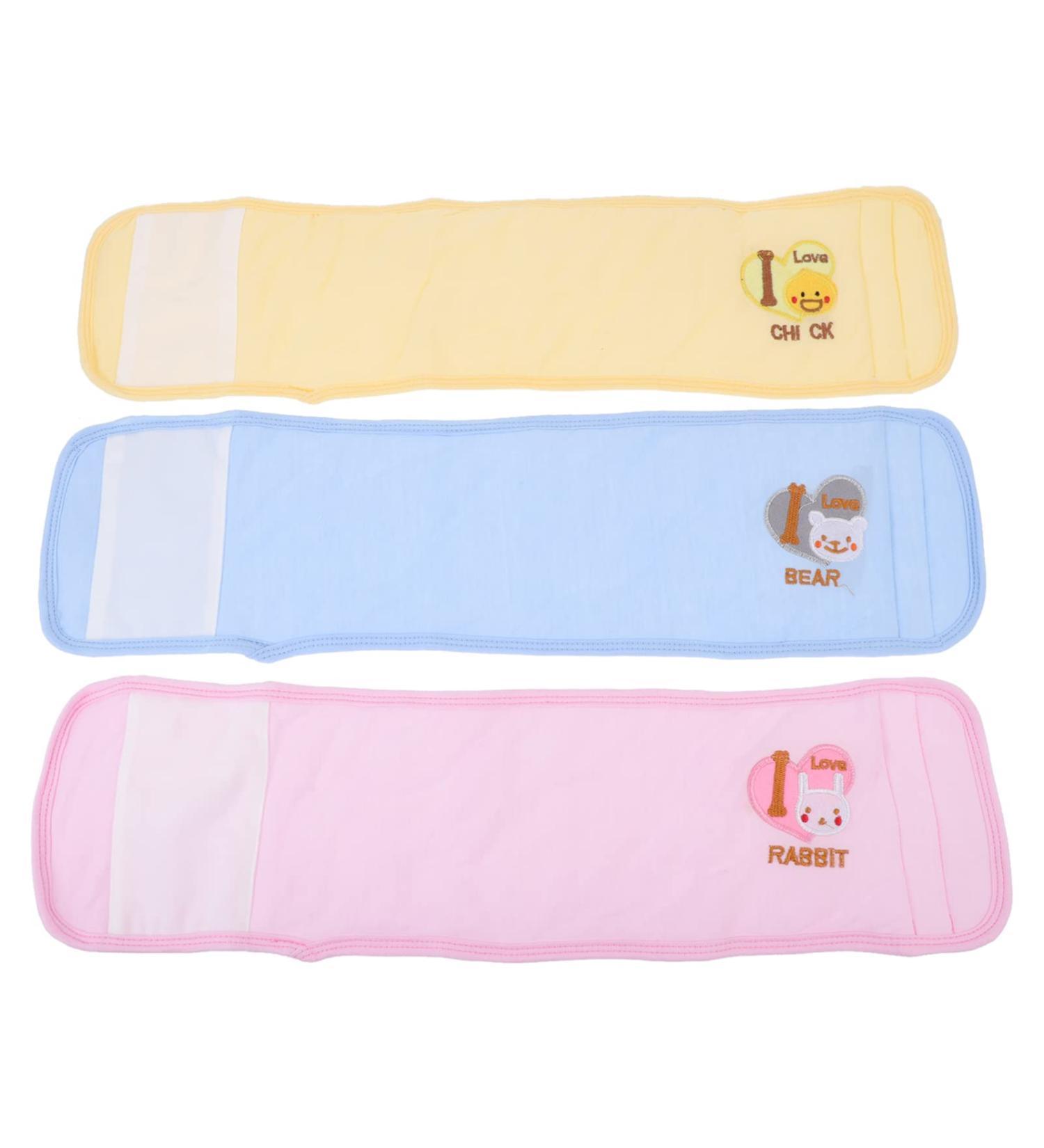 3-Pack Baby Umbilical Cord Stomach Binder | Infant Belly Wrap for Newborns & Toddlers | Pure Cotton Support & Protection - Buy Online on GoSupps.com