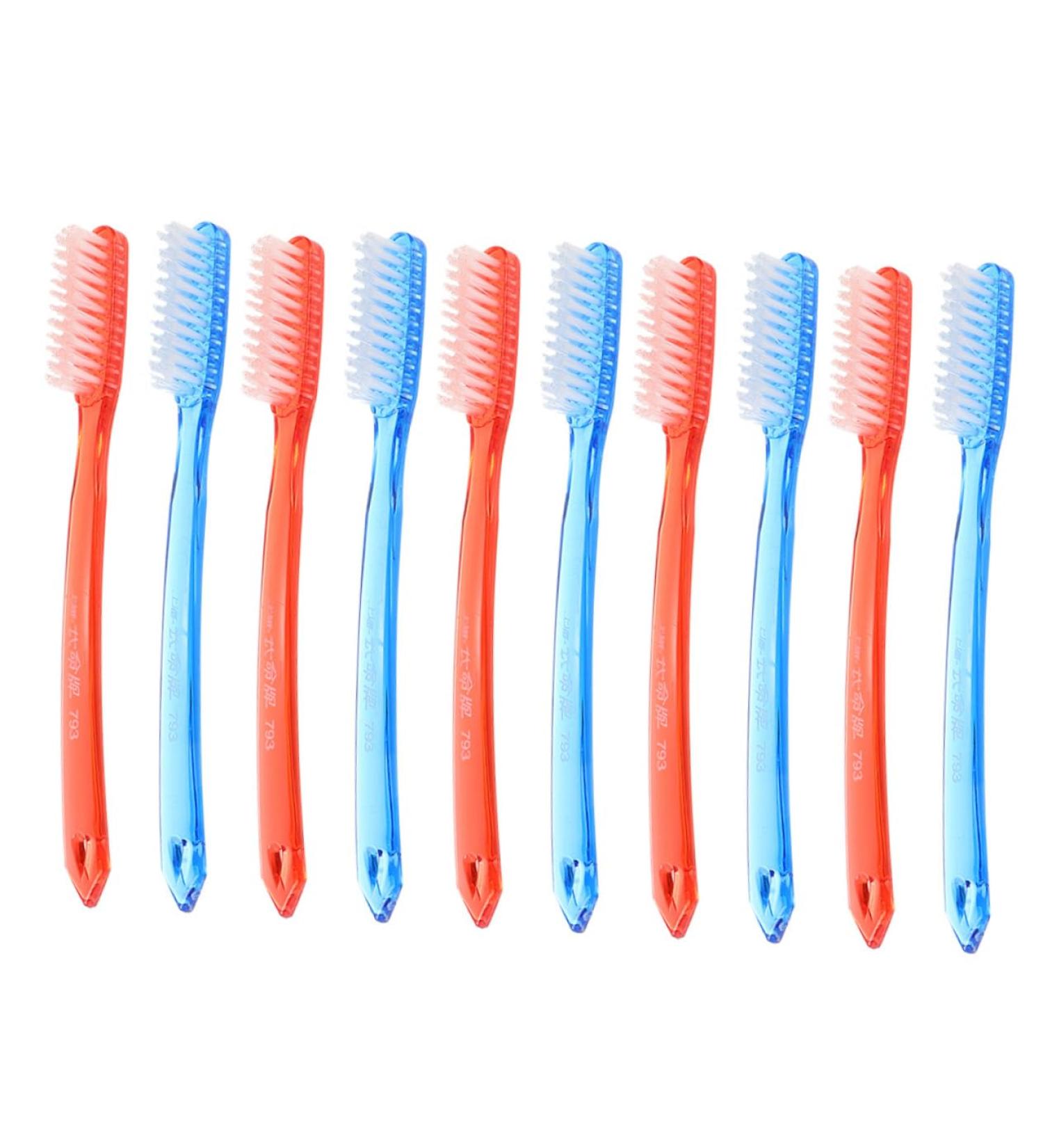 Frcolor 10-Pack Sweet Toothbrushes for Kids & Adults Travel-Friendly Manual Cleaning Brushes & Interdental Stiff Brushes - Buy Online on GoSupps.com