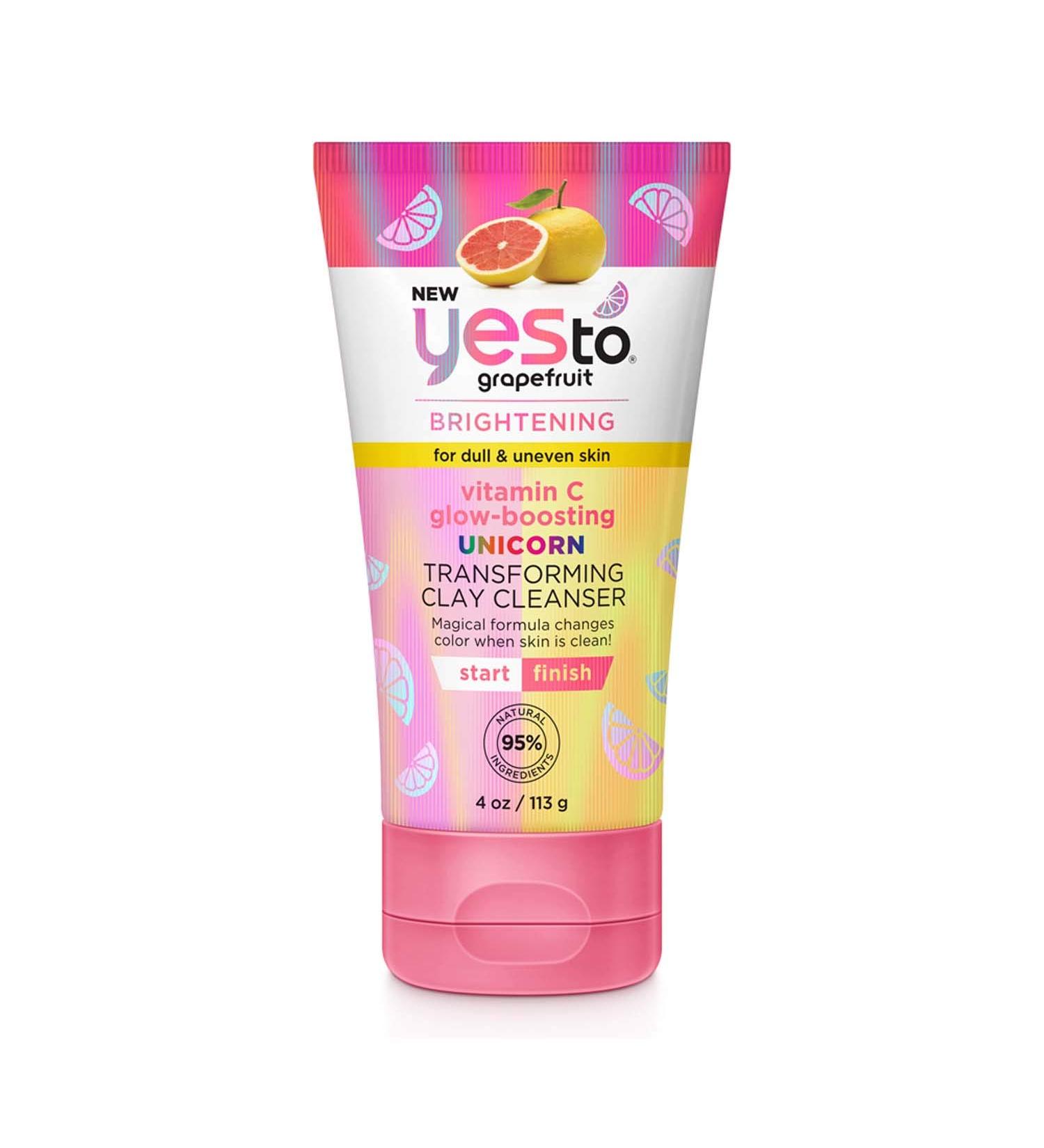 Yes To Grapefruit Vitamin C Glow-Boosting Unicorn Clay Cleanser - Brightening & Refreshing Skincare | International Shipping - Buy Online on GoSupps.com