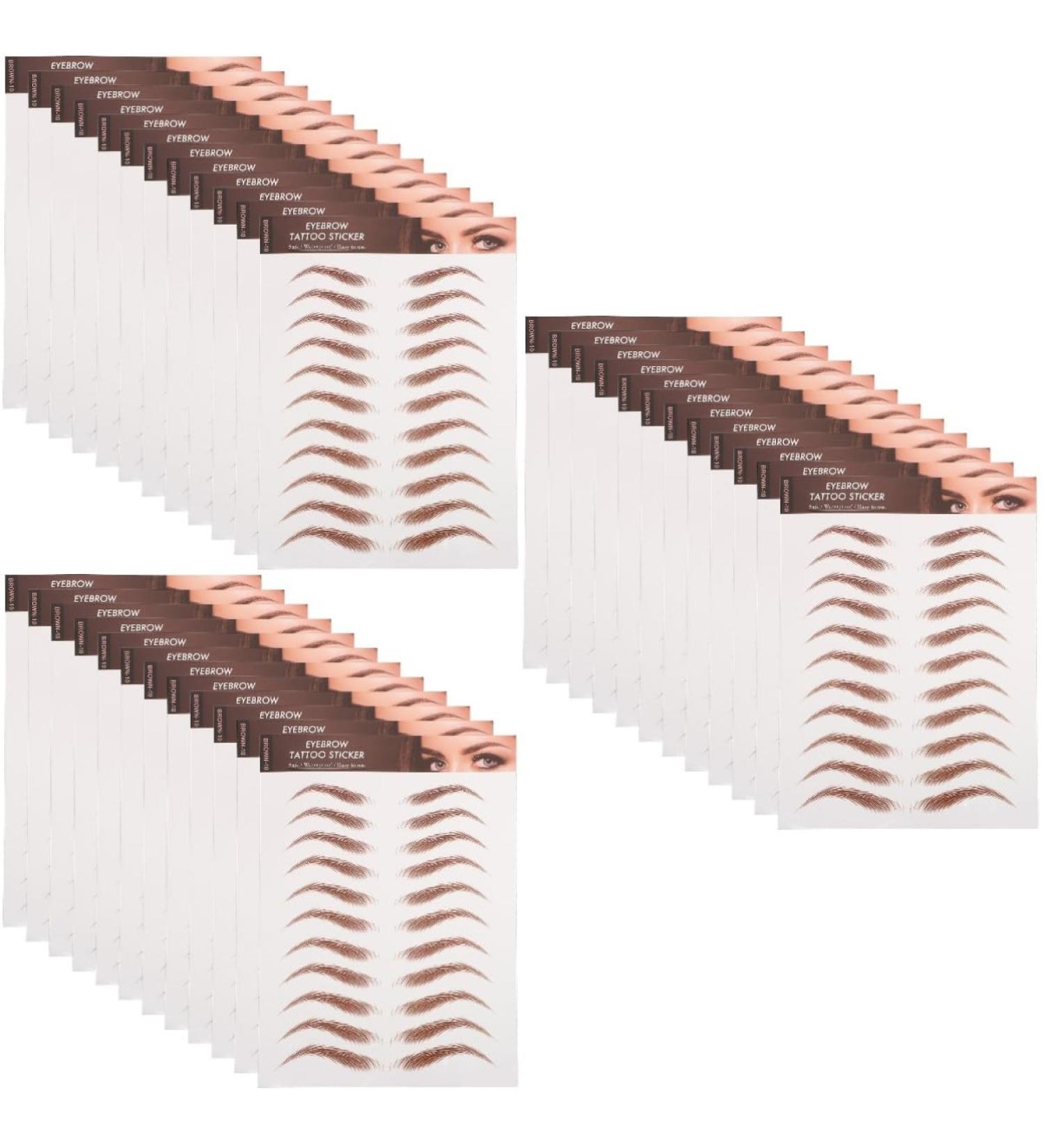 Hemoton 36 Sheets simulation eyebrow eyebrow stickers peel off authentic eyebrow Paper 21.00X14.70X0.10CMx3pcs Brownx3pcs - Buy Online on GoSupps.com