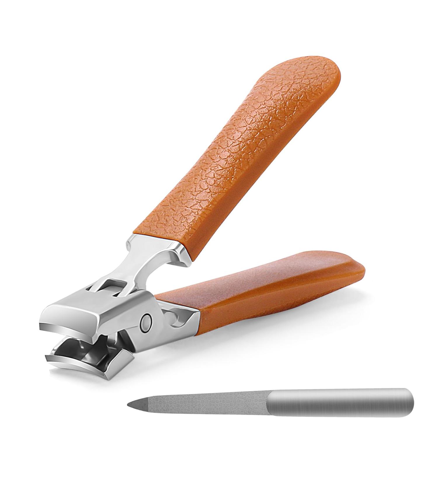 Professional Nail Clippers for Thick Fingernails & Toenails | Super Sharp Yellow Nail Clippers for Men - Buy Online on GoSupps.com