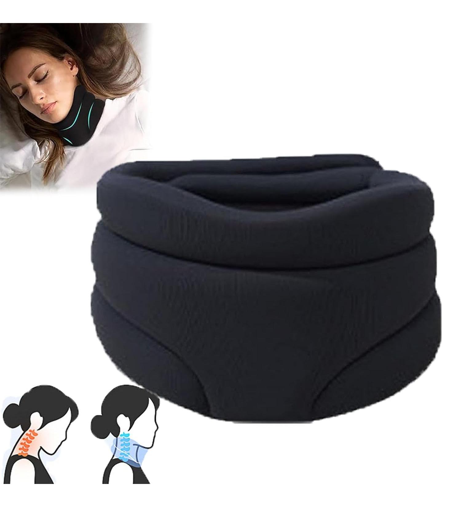 Neck Support Brace Neck Brace for Neck and Support for Women Men Neck Brace for Sleeping Soft Foam Relieves Pressure in Spine 2pcs yl-105023(Color:Black) - Buy Online on GoSupps.com