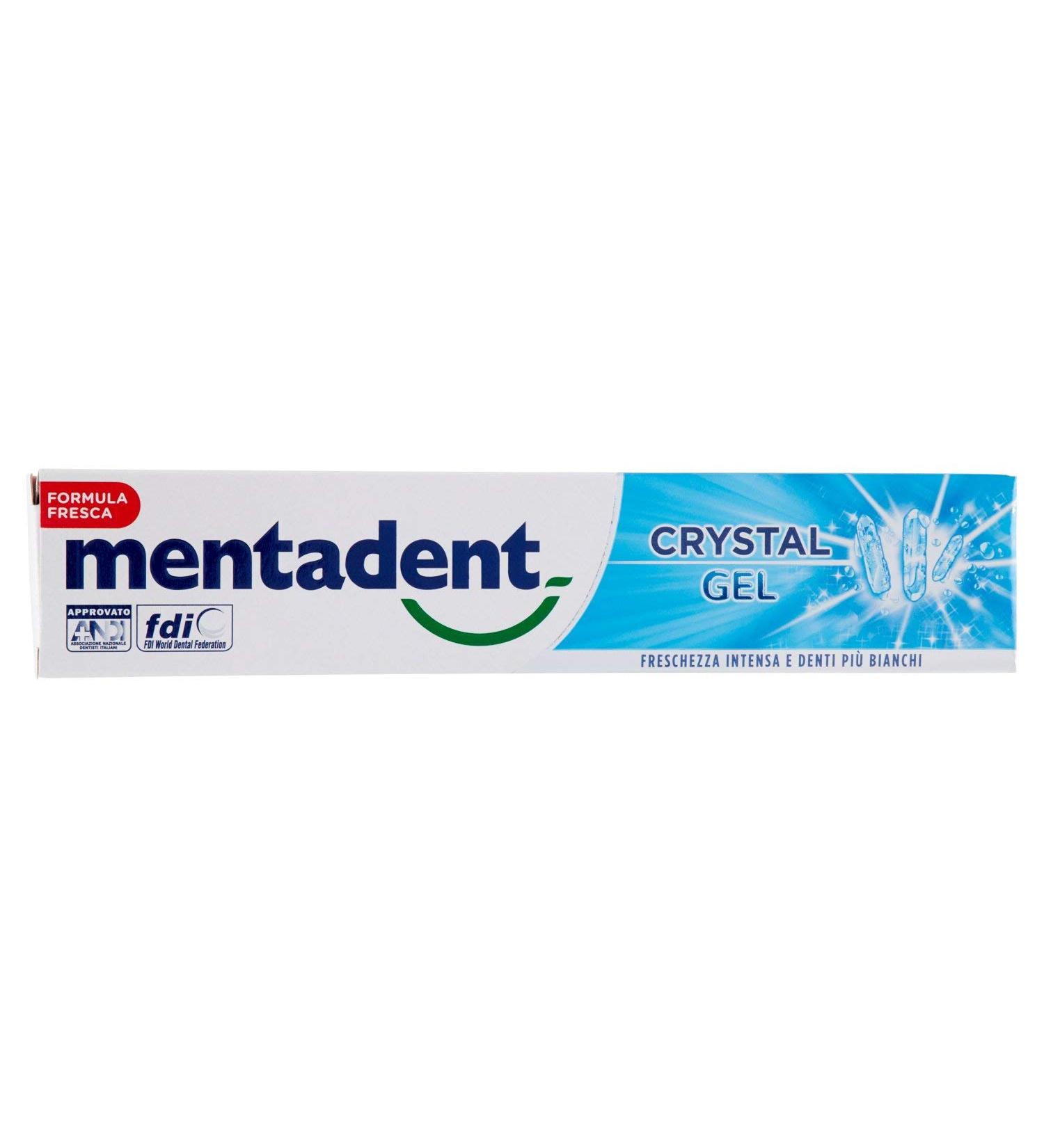 Buy Mentadent White System Crystal Gel 75ml | International Shipping | Whitening Toothpaste for a Brighter Smile - Buy Online on GoSupps.com