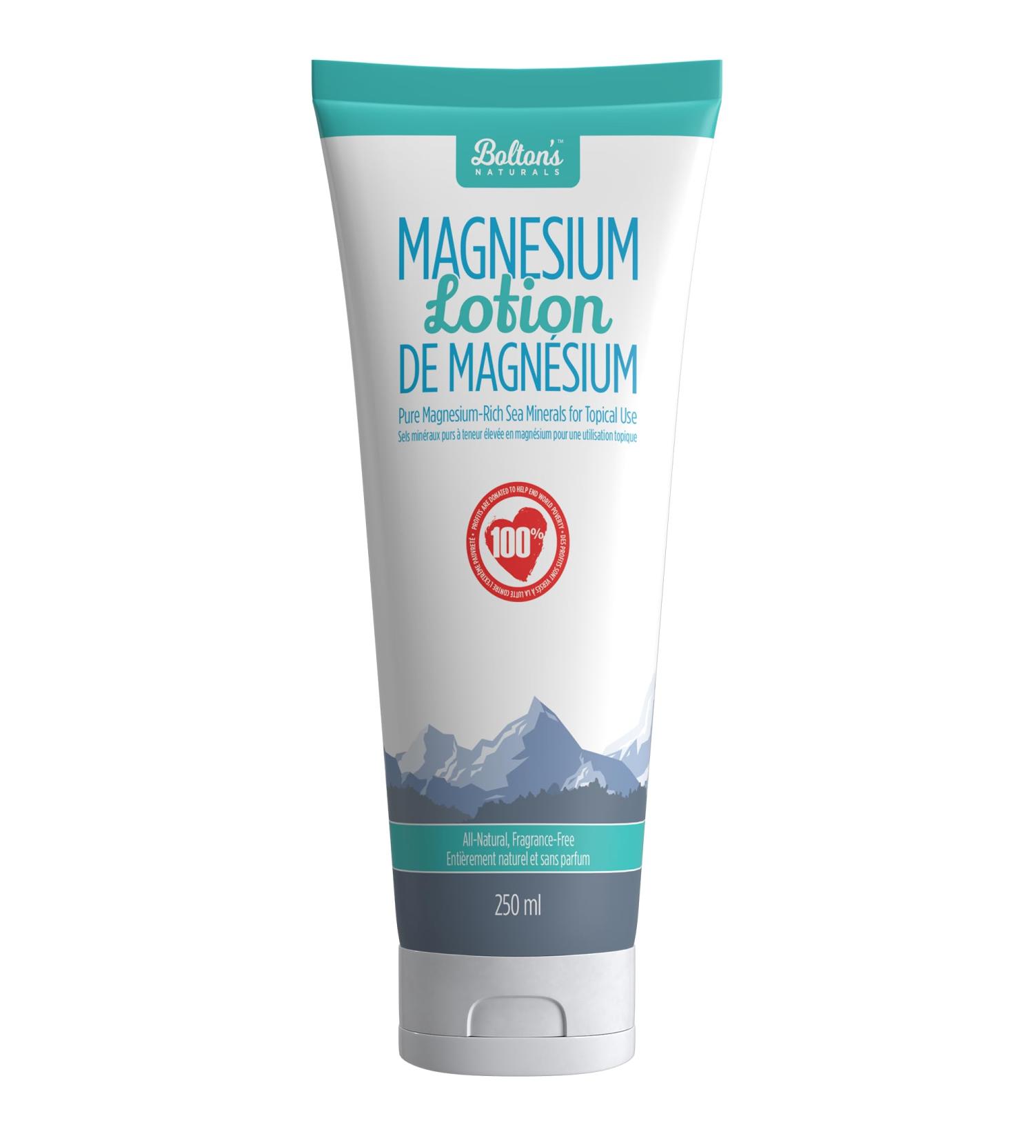 Bolton's Naturals Unscented Lotion Tube - 250ml with Magnesium Jojoba Coconut Oil & Shea Butter | Shop Internationally - Buy Online on GoSupps.com