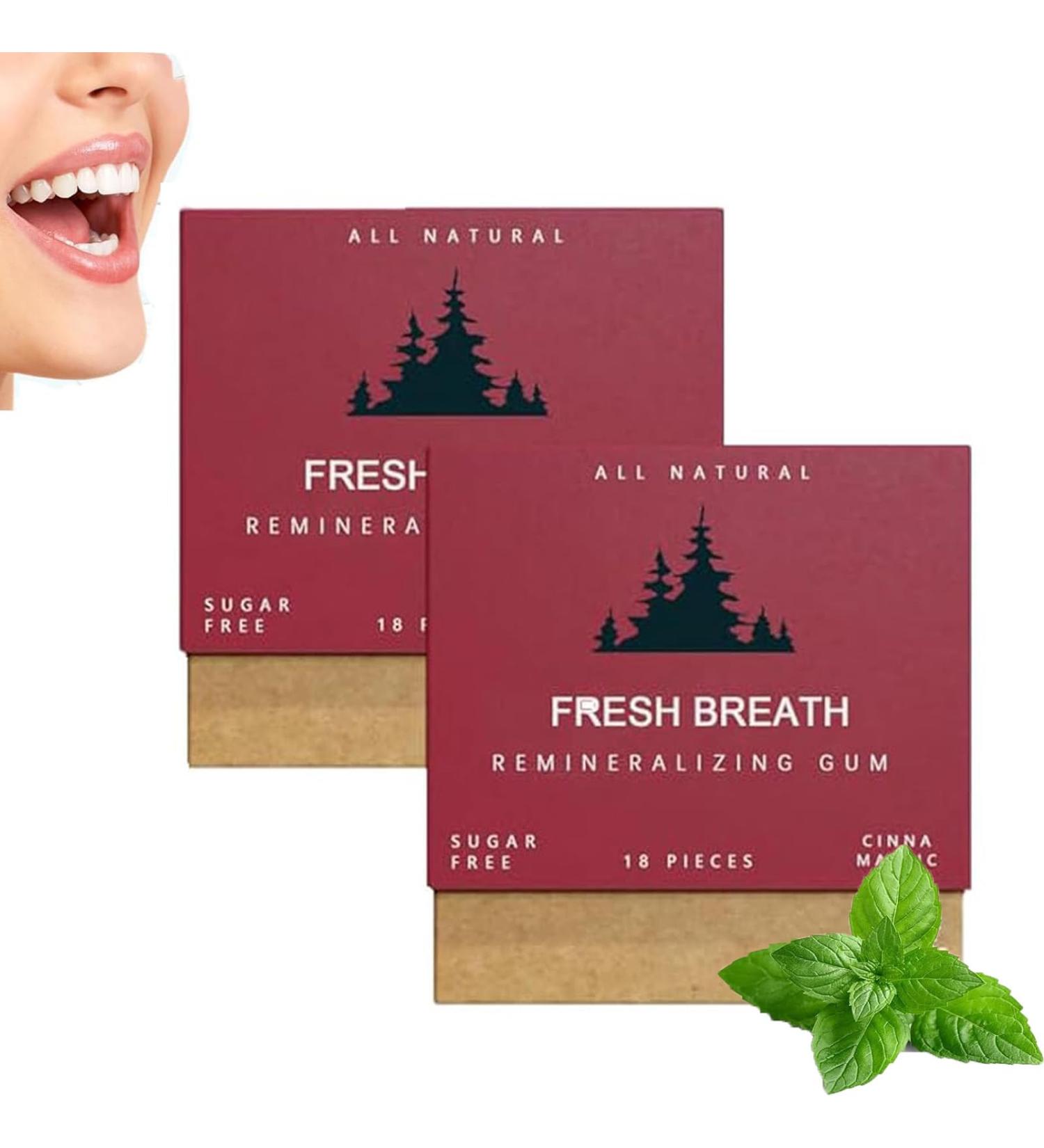Remineralizing Chewing Gum Organic Mastic Mint Miracle Remineralizing Chewing Gum Sugar-Free Long Lasting Under Brush Chewing Gum 2 Boxes/36 Pieces Simply Gum for Whiten Teeth and Gum Protection Red Box - Buy Online on GoSupps.com