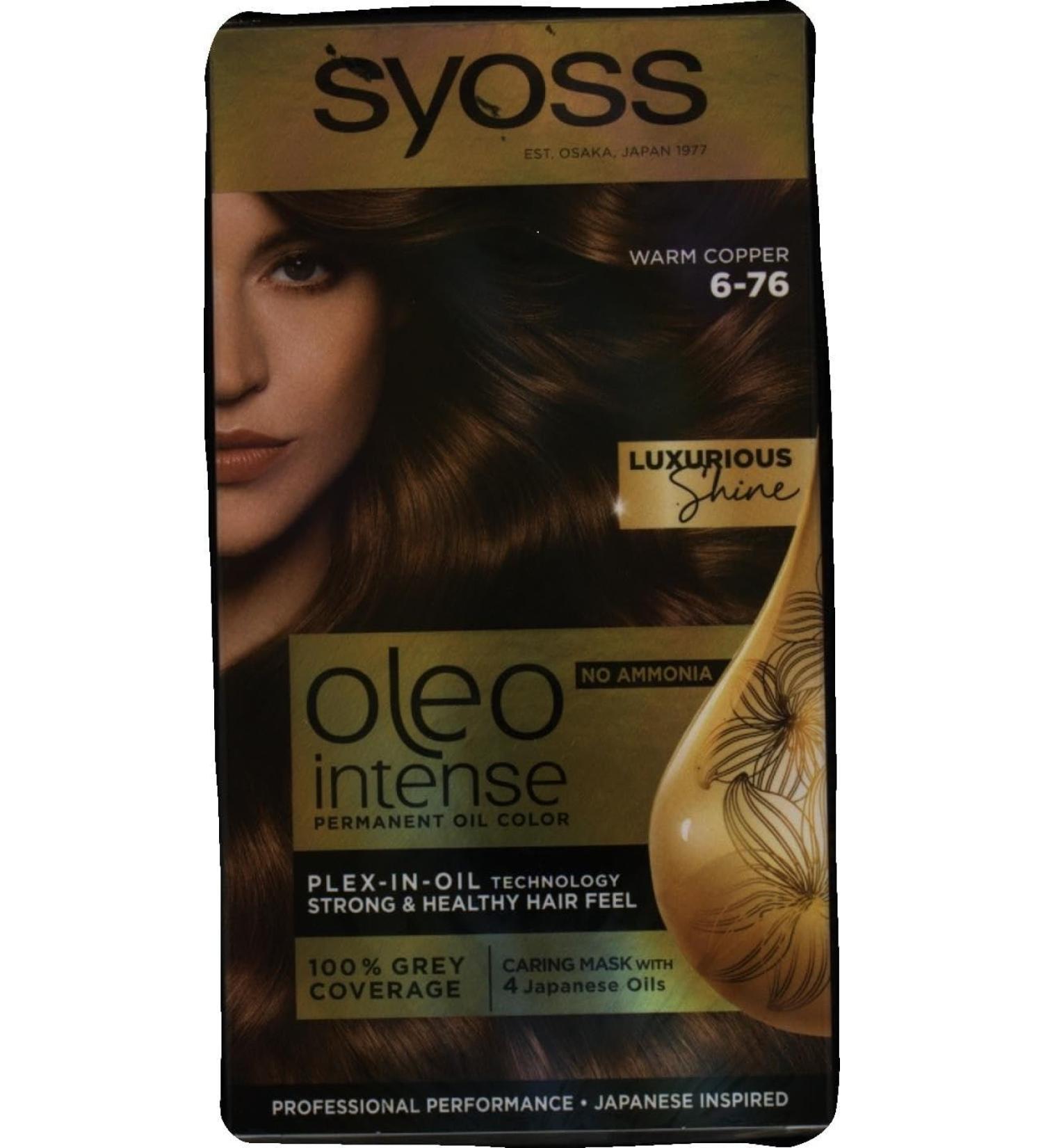 Syoss Oleo Intense Warm Copper Hair Color 6-76 (3 x 115 ml) - Buy Online on GoSupps.com