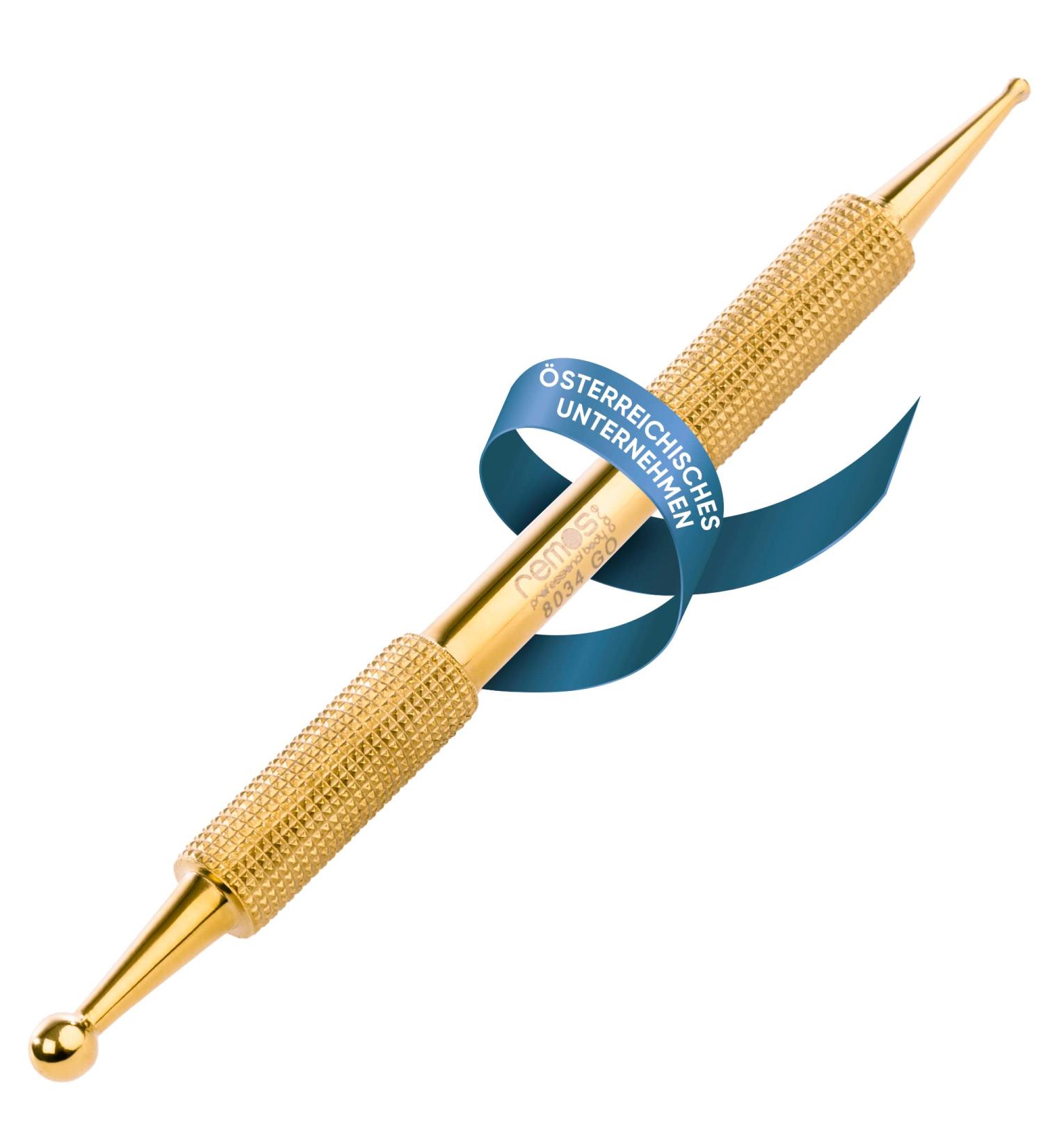 Buy REMOS Acupressure Meridian Pen - Stainless Steel Gold 10cm Balls 1.5/3.5 mm | International Shipping - Buy Online on GoSupps.com