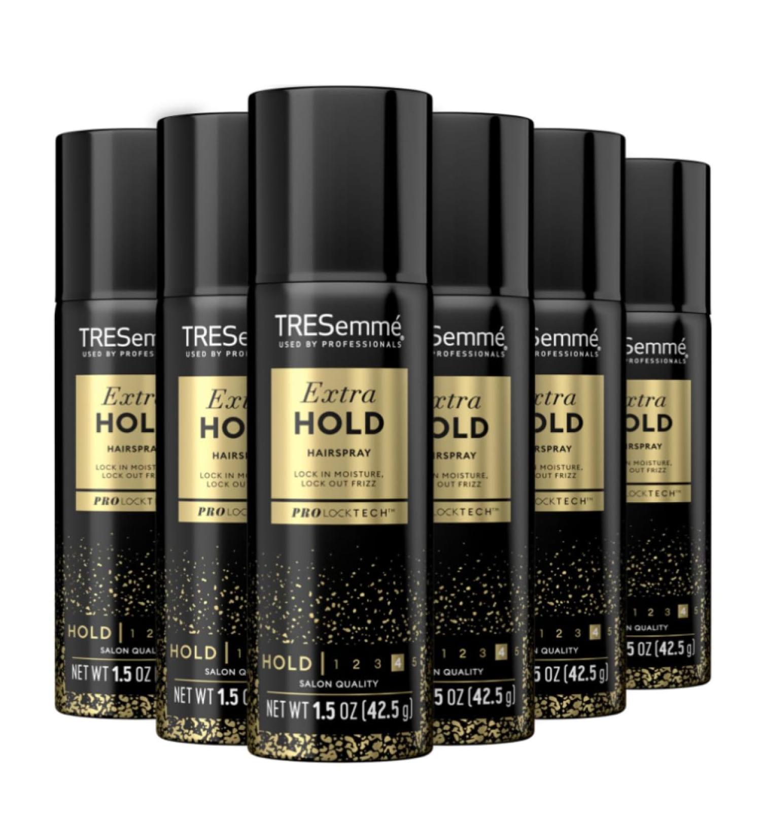 TRESemm Travel-Size Hairspray 12 Count TRES Two Aerosol Hair Spray Extra Hold Anti-Humidity Anti-Frizz Hair Products 1.5 Oz (12 Count) 18 Ounce (Pack of 1) - Buy Online on GoSupps.com