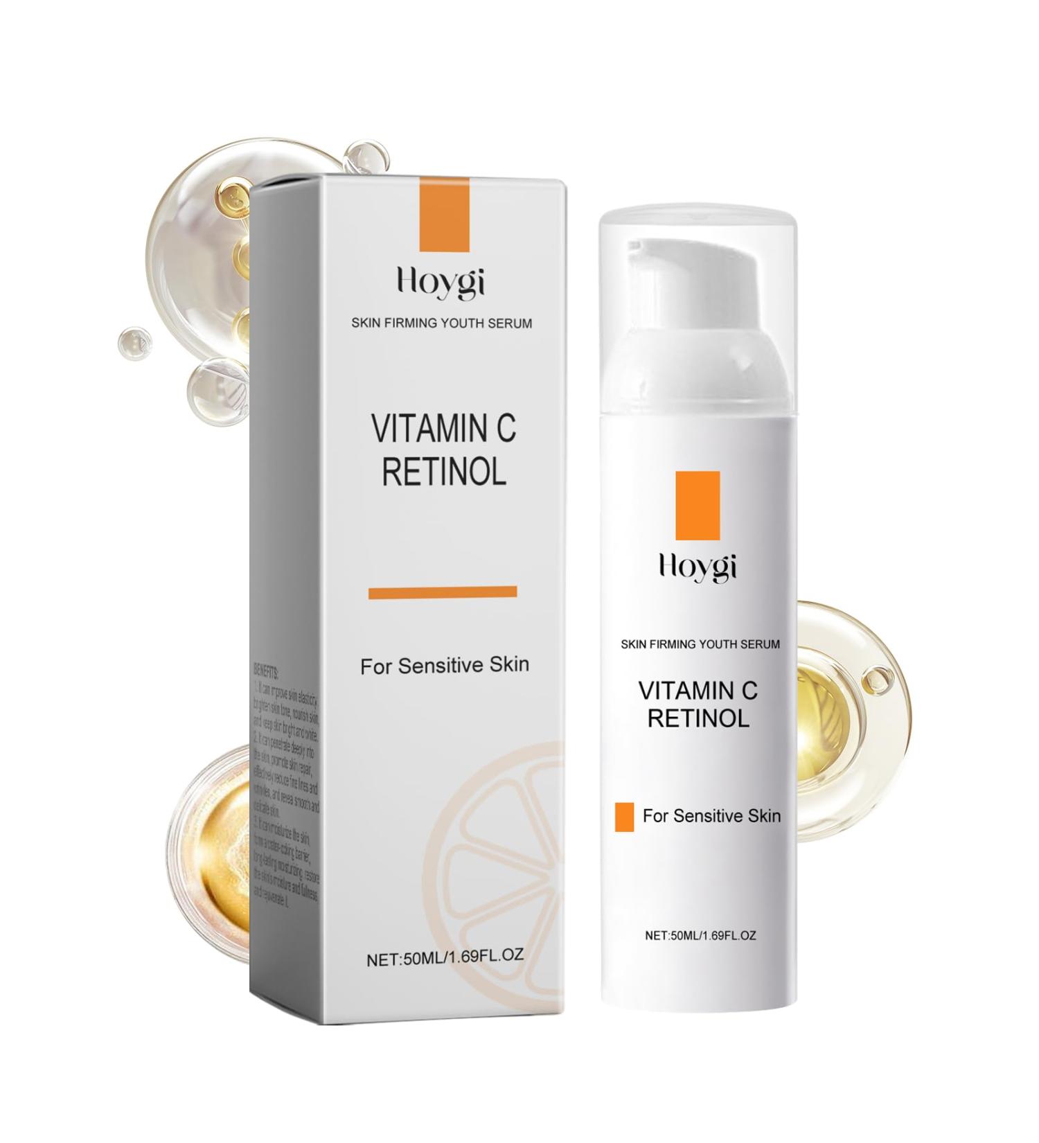 Retinol Vitamin C Anti-Wrinkle Essence Moisturizing Lightening Wrinkles Nourishing Skincare Facial Serum - Buy Online on GoSupps.com