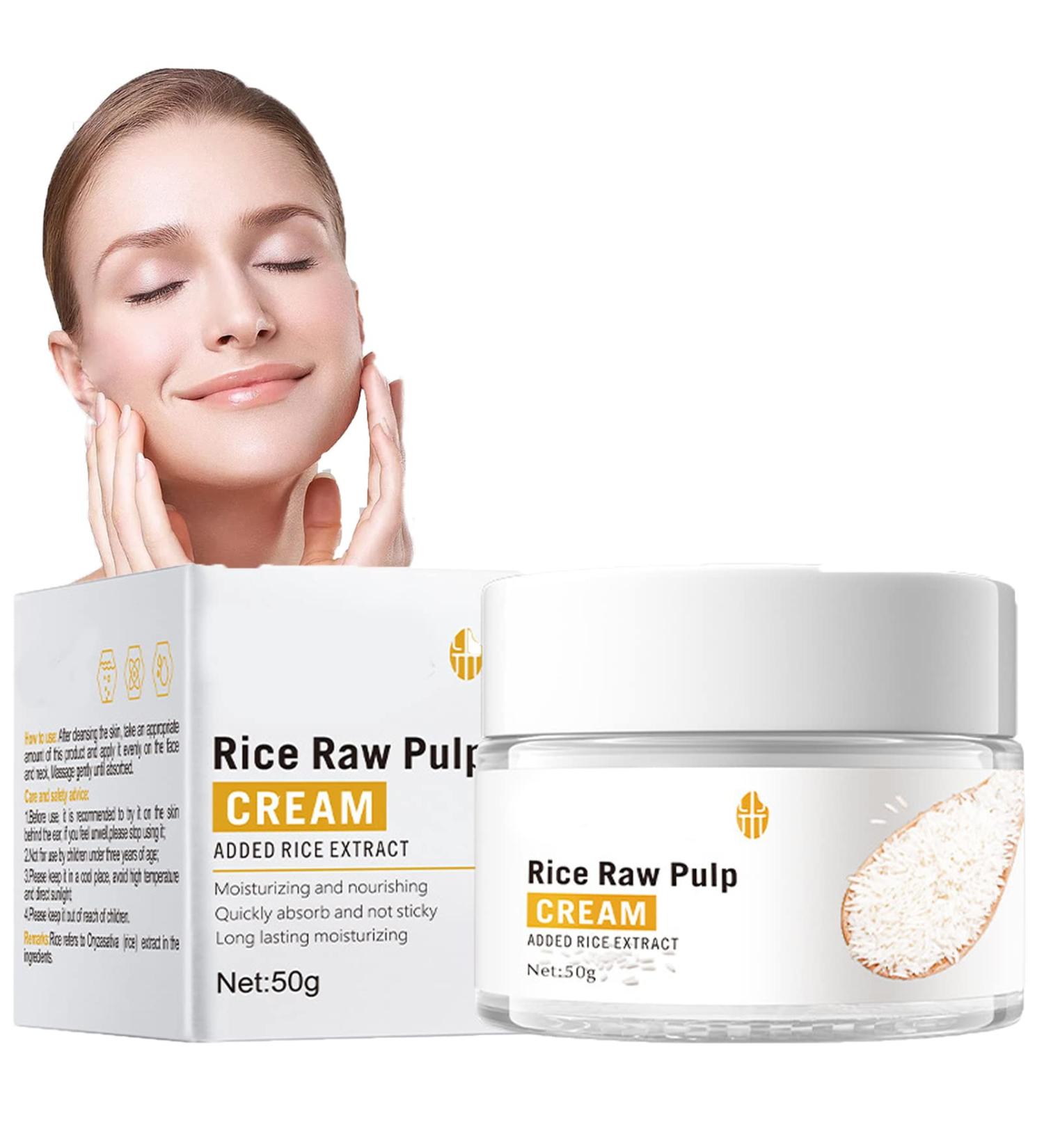 Rice Face Cream Hydrating Face Moisturiser Rosacea Cream for Face High Firming & Deep Nourishing Natural Rice Moisturising Cream Face Brightening Face Cream Sensitive Face Cream Anti Aging Elasticity - Buy Online on GoSupps.com