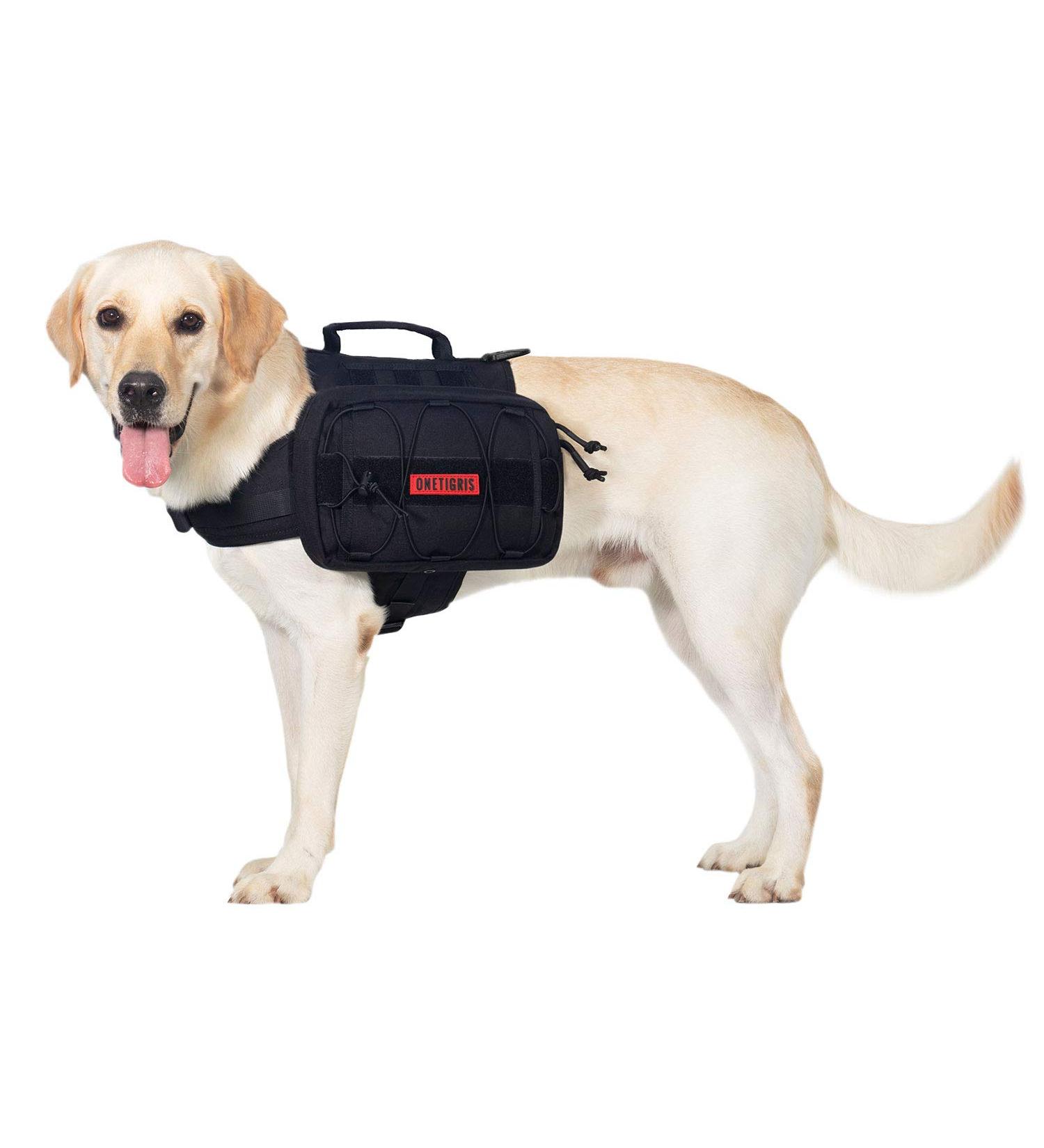 Oneigris Mammoth 100 Bag 2.0 - Tearing Camping Hiking Dog Backpack for M/L Size Dogs (L Black) - 53x5x17 cm - Buy Online on GoSupps.com