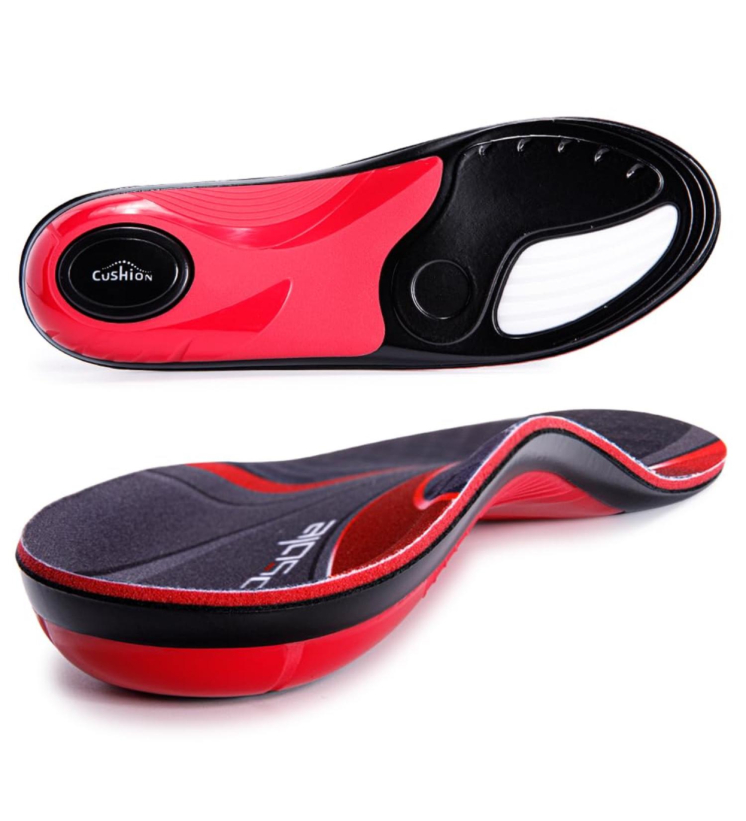 Plantar Fasciitis Arch Support Insoles for Men & Women | Heavy Duty Pain Relief Orthotics for Flat Feet | Upgrade Comfort for Work Boots | Black - Size M:10.9 (Men 8-9.5/Women 9-10.5 - Buy Online on GoSupps.com