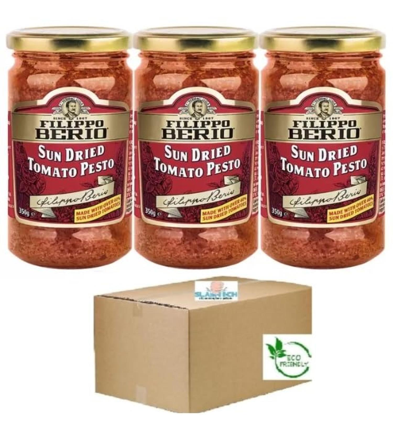 Filippo Berio Sun Dried Tomato Pesto 3 x 350g Boxed Slamtech - Buy Online on GoSupps.com