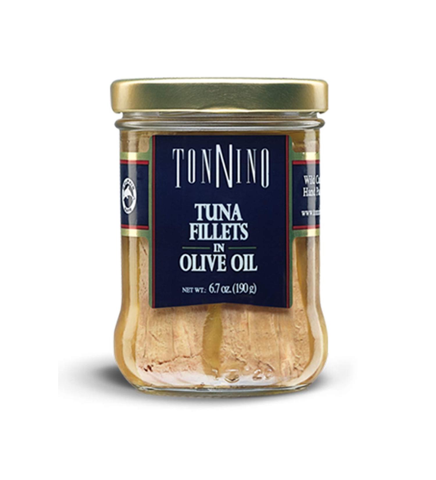 Tonnino Premium Yellowfin Tuna Fillets in Olive Oil - Gluten Free, Low Calorie - 6.7 oz (Pack of 6) - Buy Online on GoSupps.com